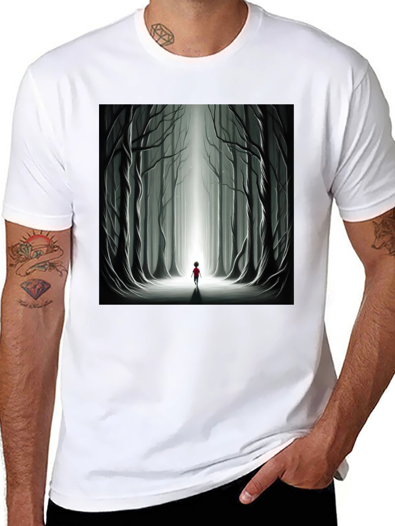 Mystic Forest Graphic Tee - Unisex Black T-Shirt