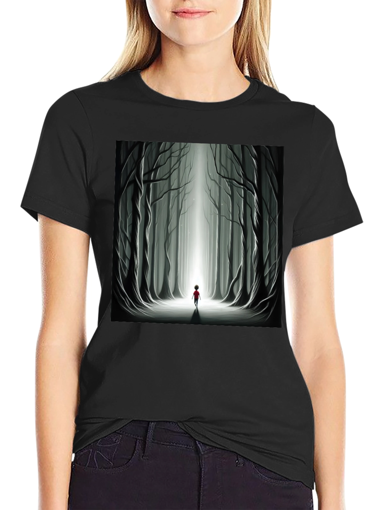 Mystic Forest Graphic Tee - Unisex Black T-Shirt