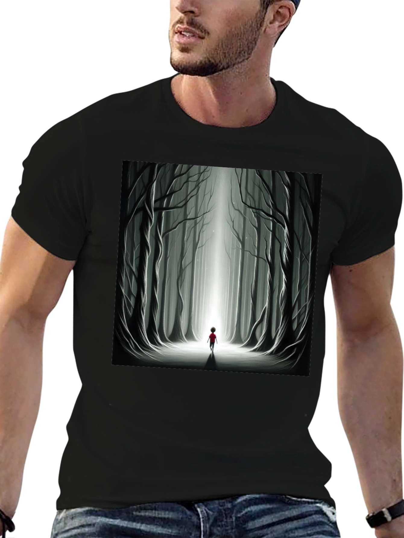 Mystic Forest Graphic Tee - Unisex Black T-Shirt