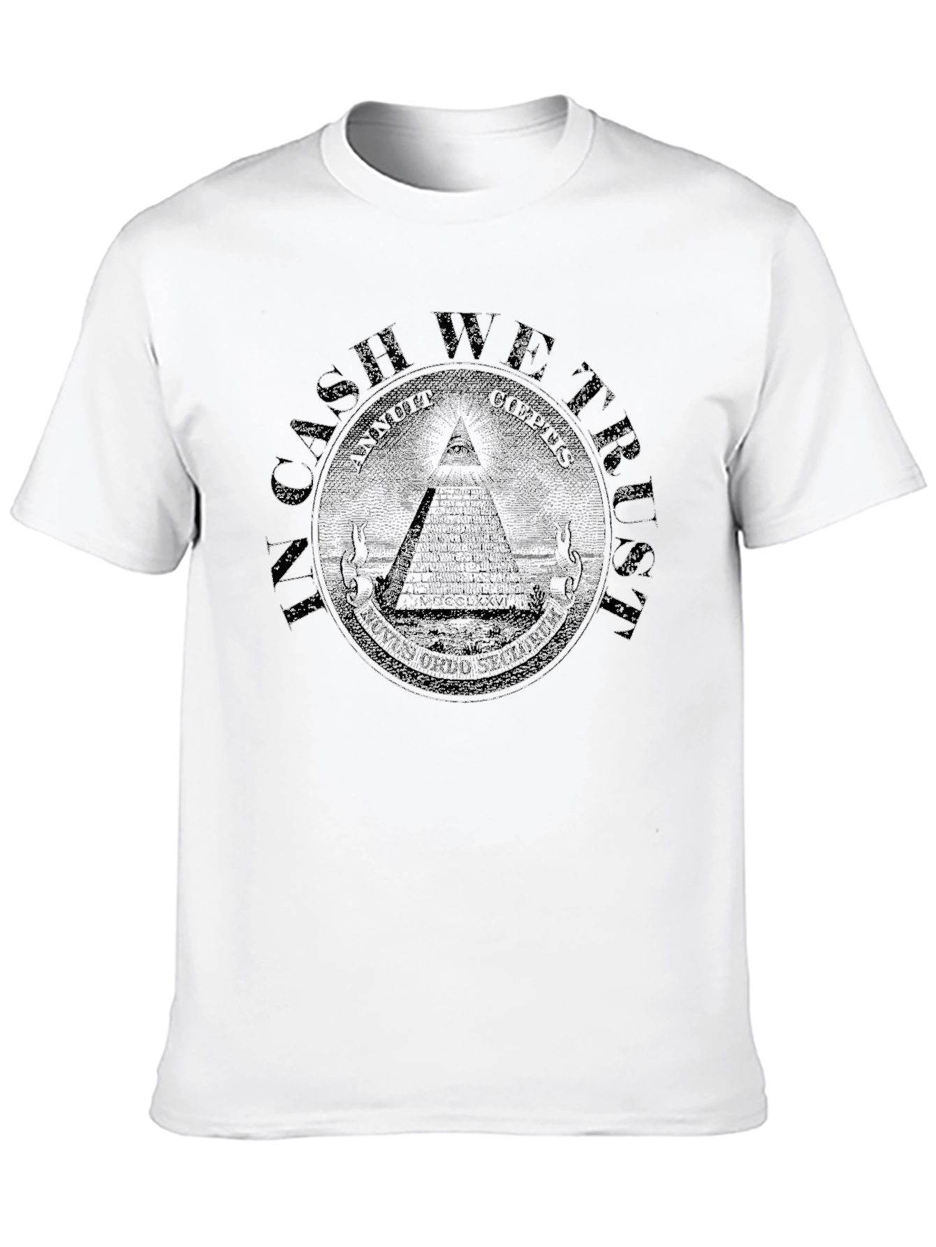 Illuminati Pyramid Graphic Tee - Black Cotton T-Shirt