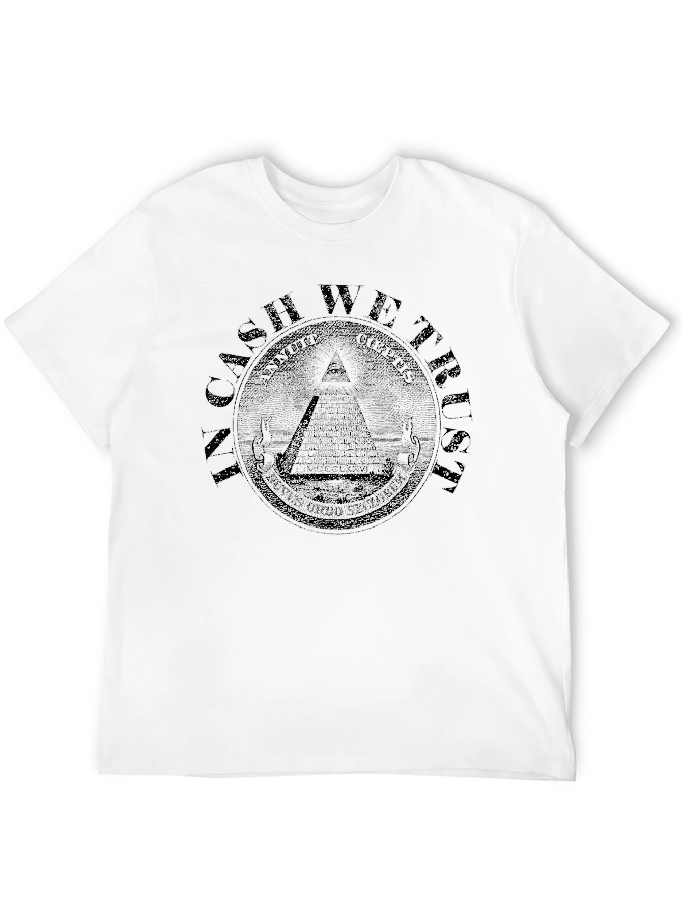 Illuminati Pyramid Graphic Tee - Black Cotton T-Shirt