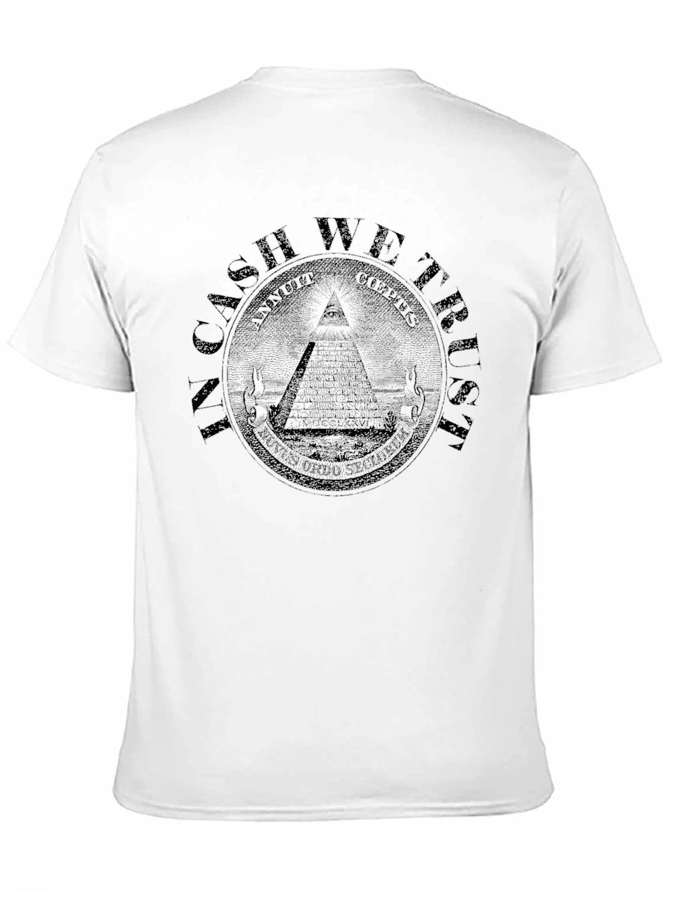 Illuminati Pyramid Graphic Tee - Black Cotton T-Shirt