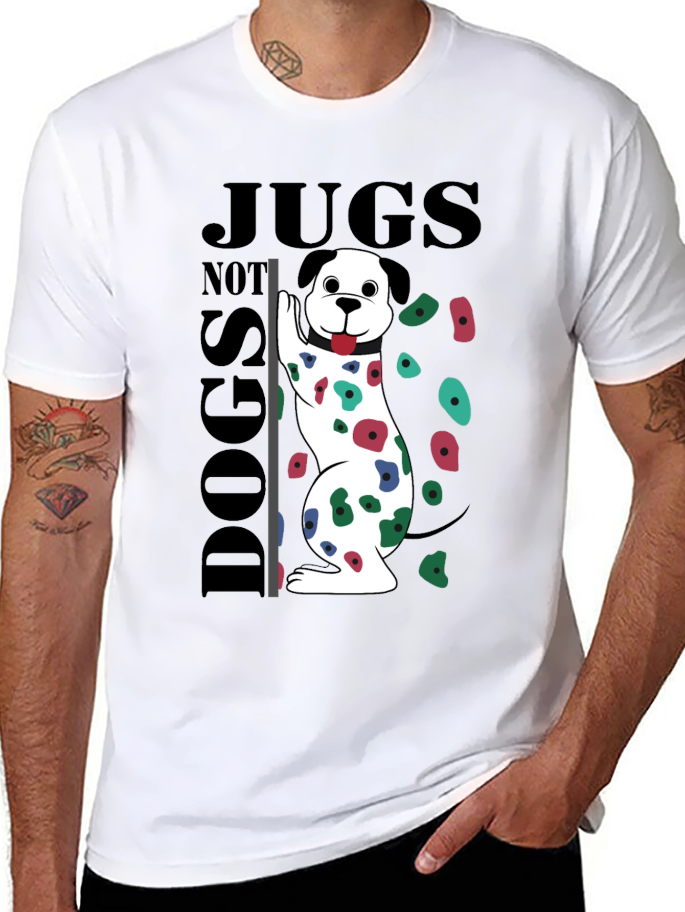Jugs Not Dogs Climbing T-Shirt