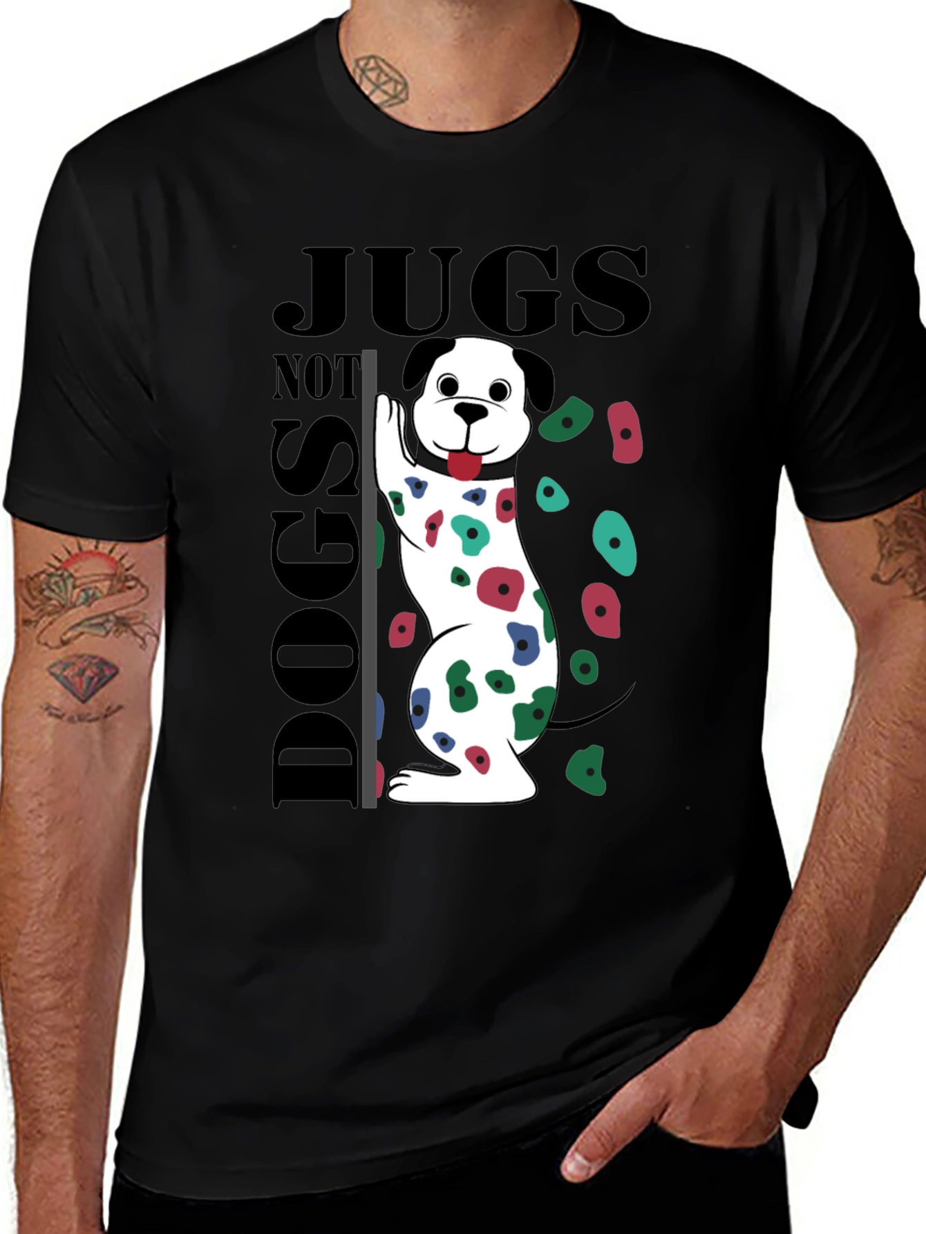 Jugs Not Dogs Climbing T-Shirt