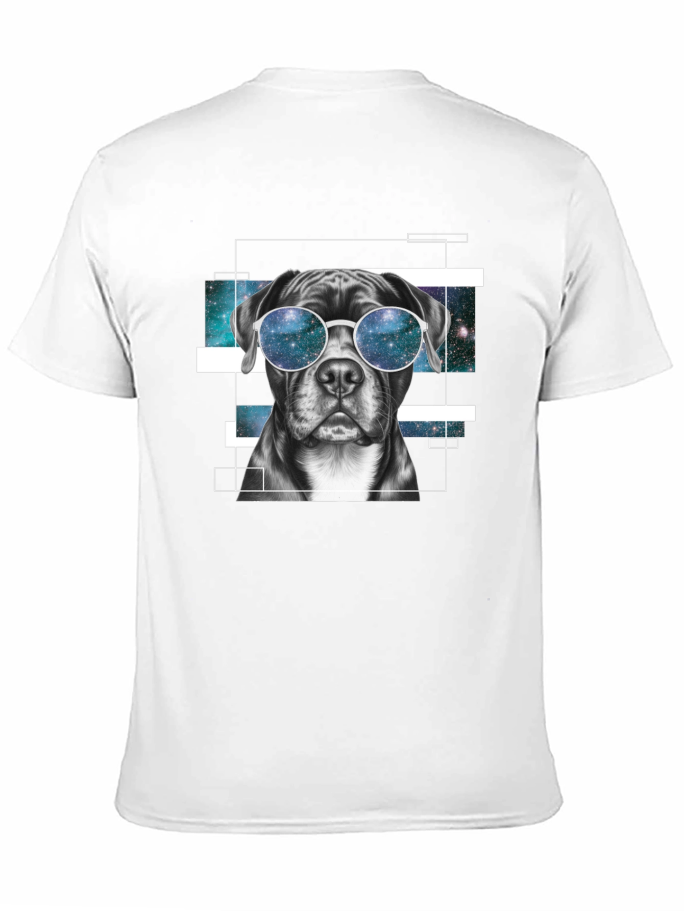 Cool Dog Galaxy Sunglasses Graphic T-Shirt