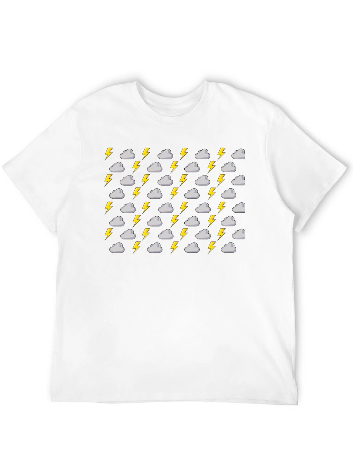 Stormy Weather Patterned Black T-Shirt