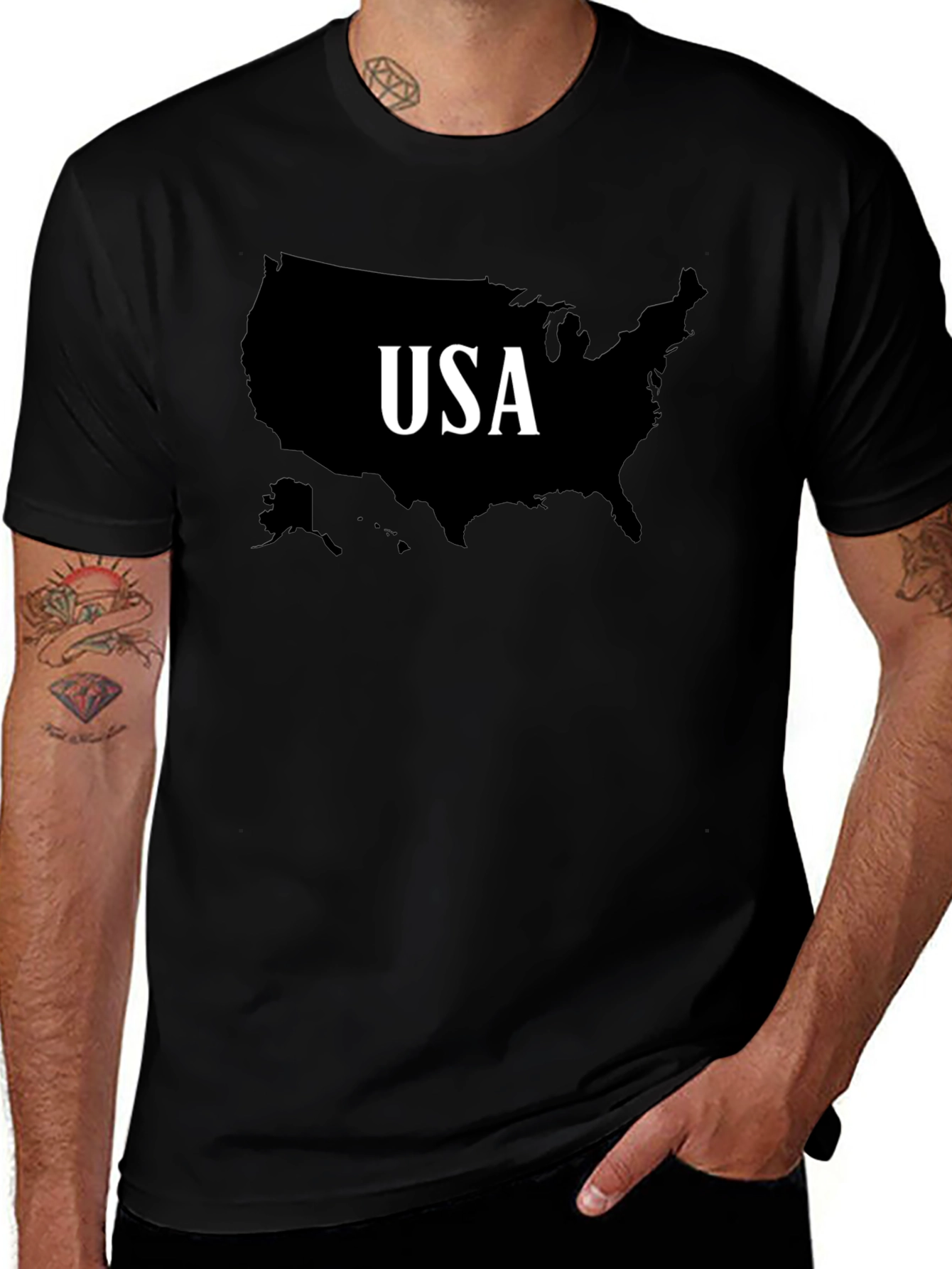 USA Map T-Shirt - Patriotic Pride Tee