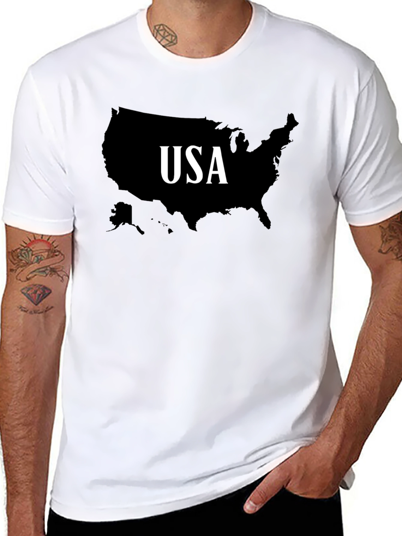 USA Map T-Shirt - Patriotic Pride Tee