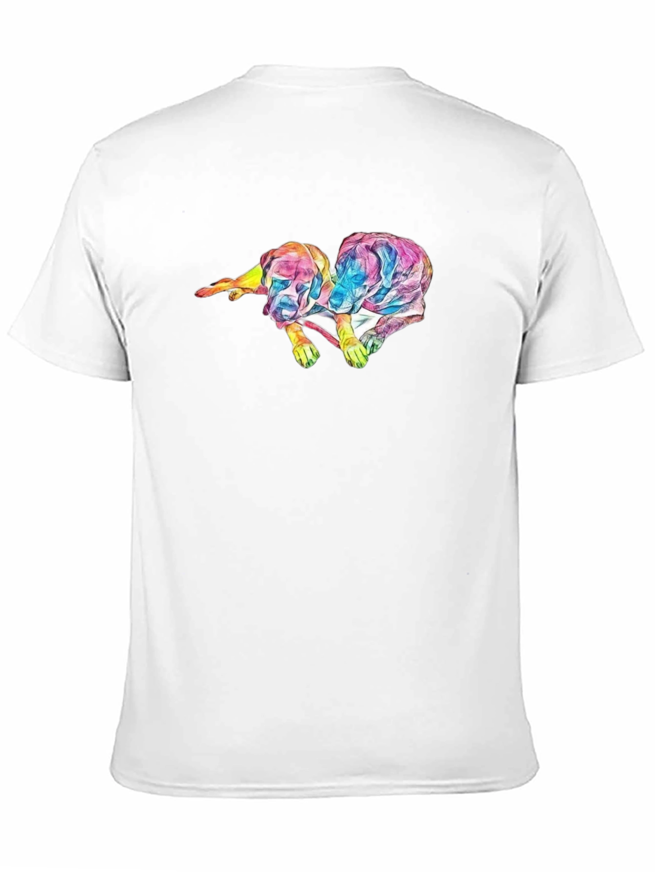 Abstract Dog Graphic Black T-Shirt