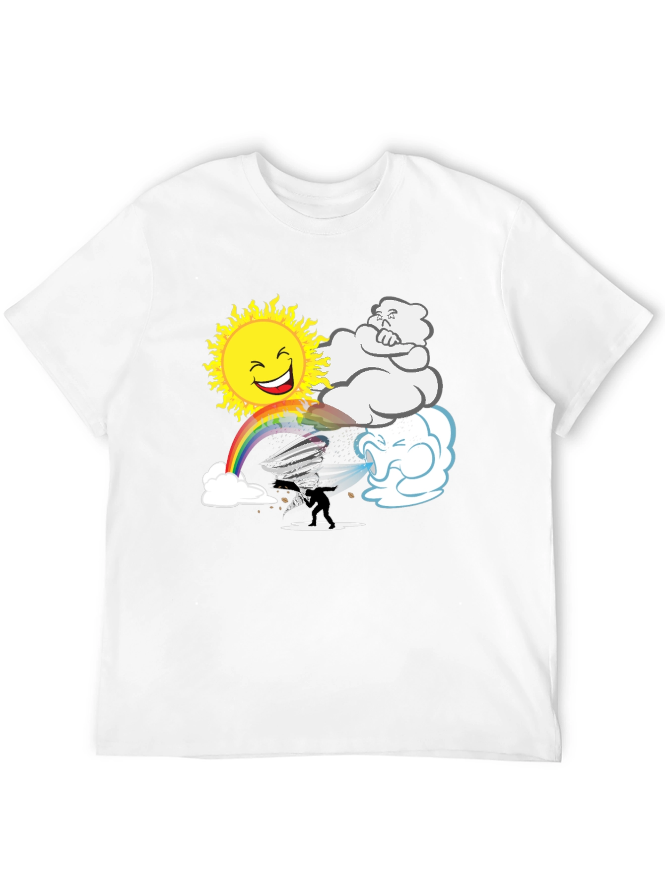 Weather Pattern Black Graphic T-Shirt