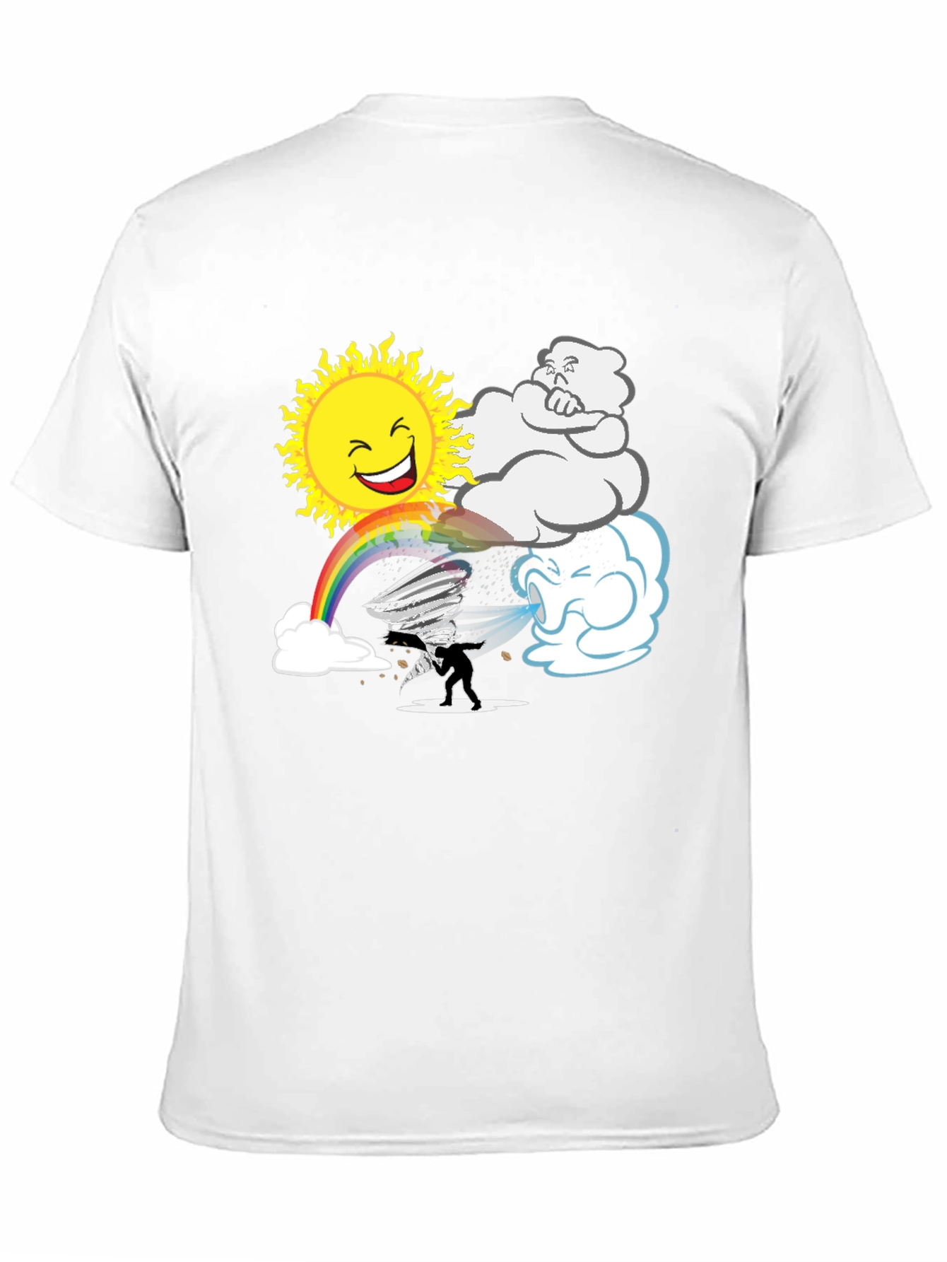 Weather Pattern Black Graphic T-Shirt