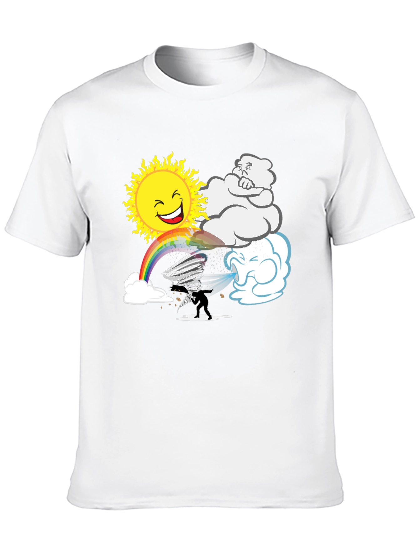 Weather Pattern Black Graphic T-Shirt
