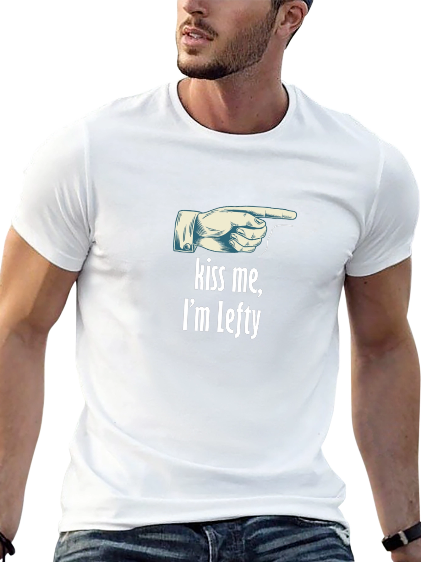Kiss Me Im Lefty Graphic T-Shirt