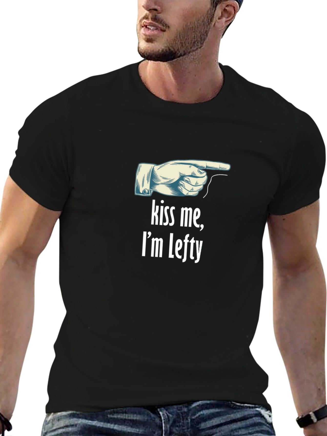 Kiss Me Im Lefty Graphic T-Shirt