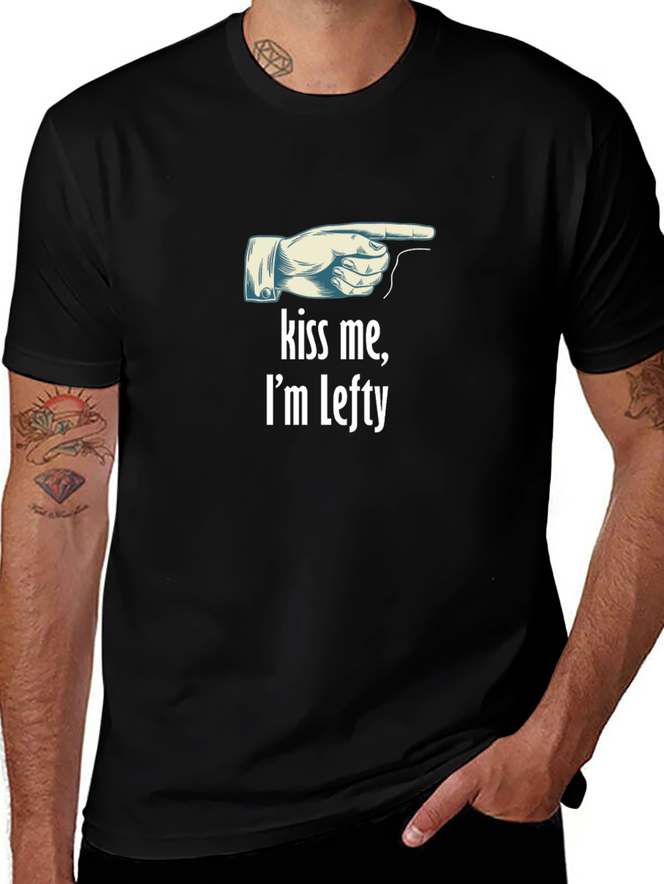 Kiss Me Im Lefty Graphic T-Shirt