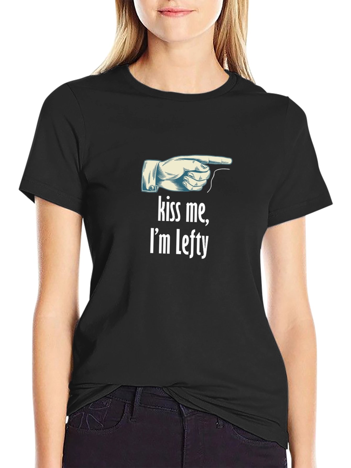 Kiss Me Im Lefty Graphic T-Shirt