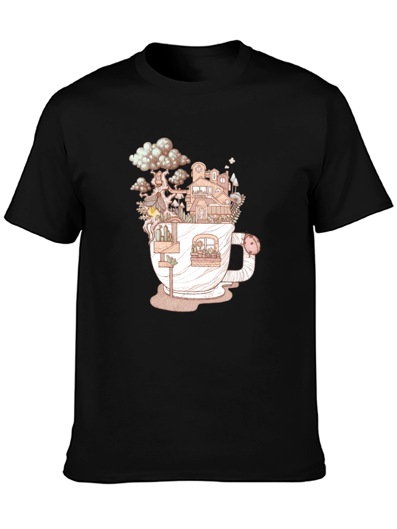 Cup of Nature Black T-Shirt