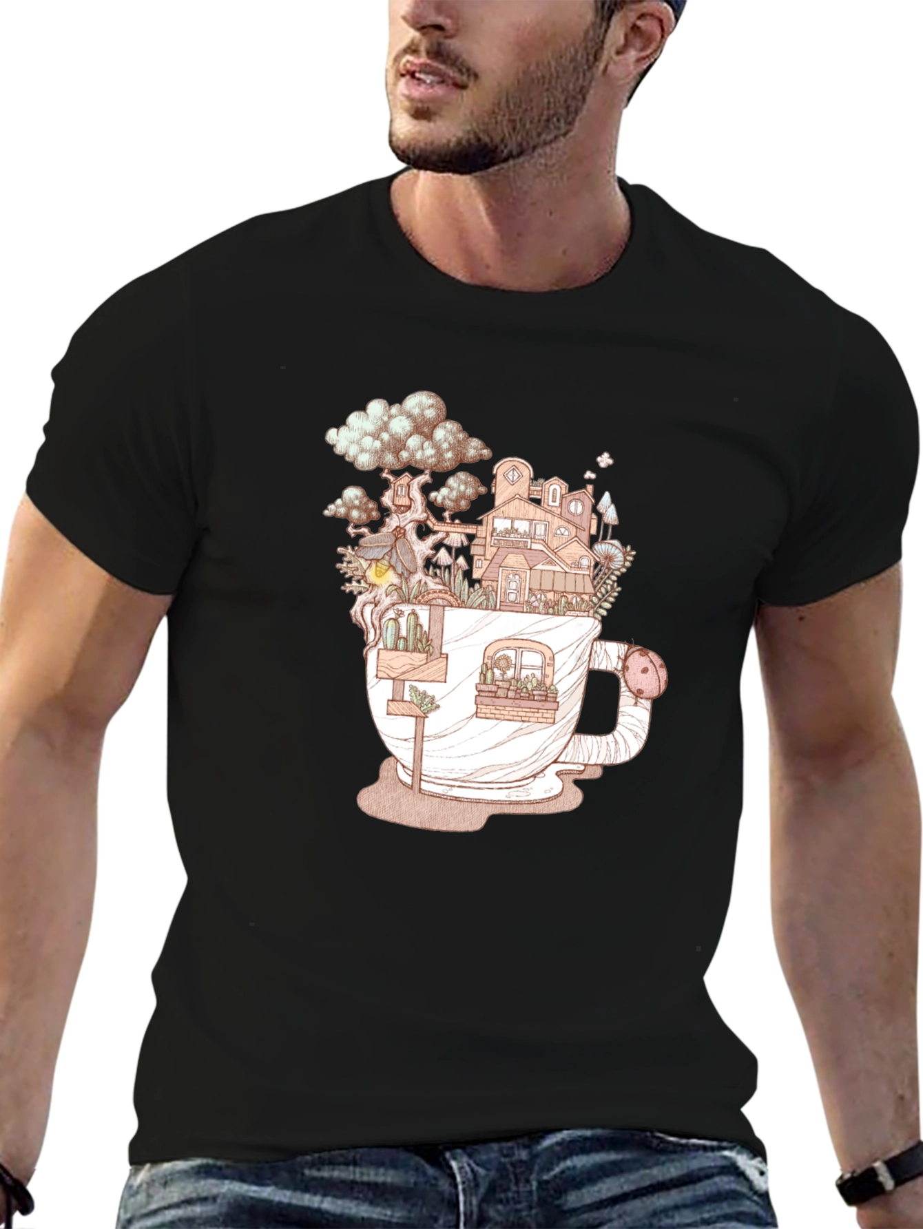 Cup of Nature Black T-Shirt