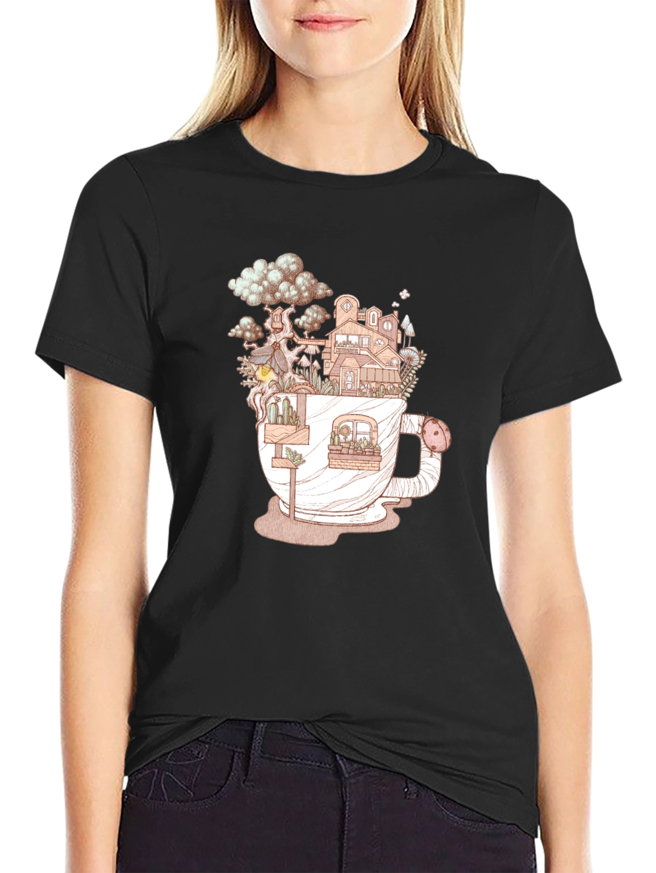Cup of Nature Black T-Shirt