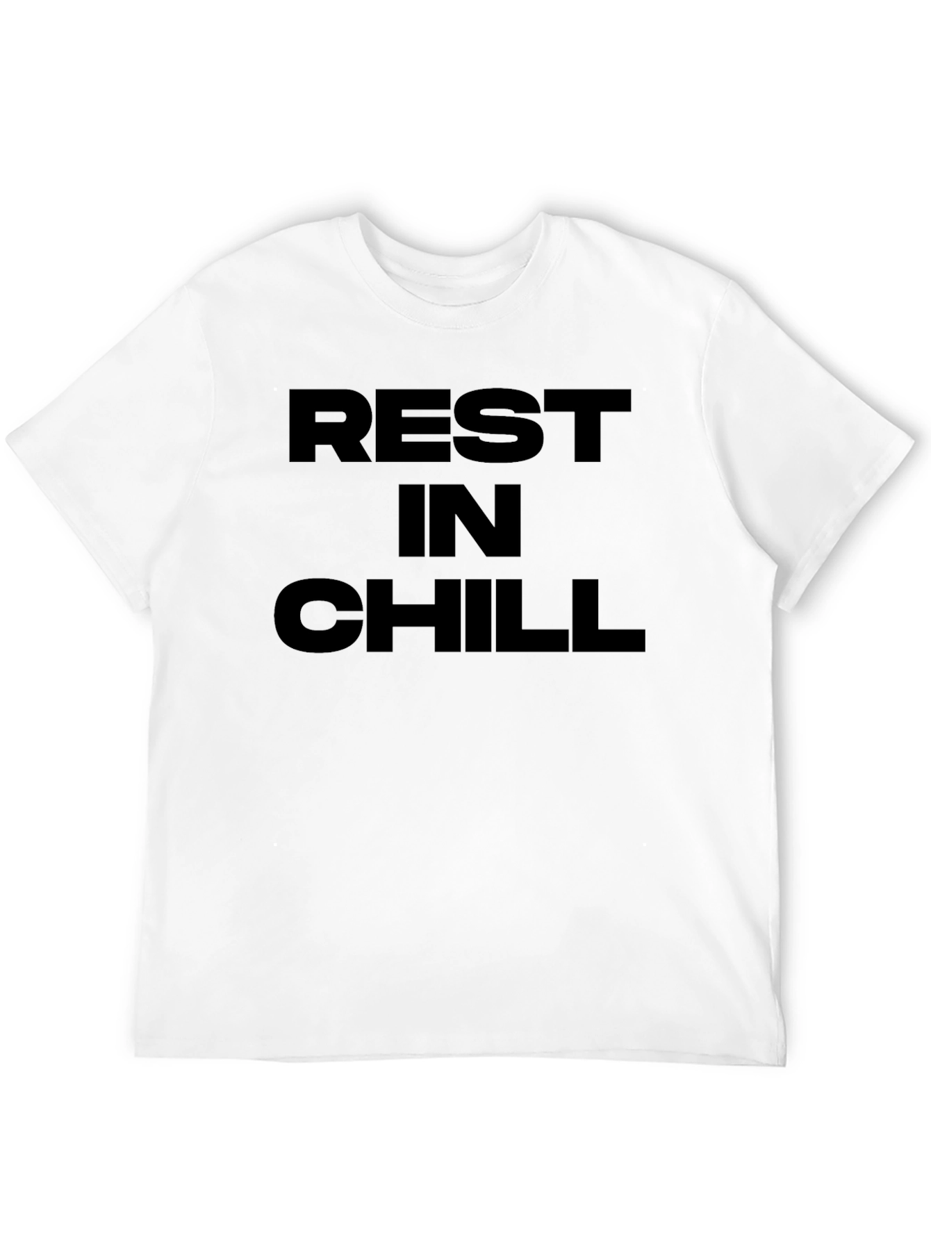 Rest In Chill Black Graphic Tee - Relaxed Style