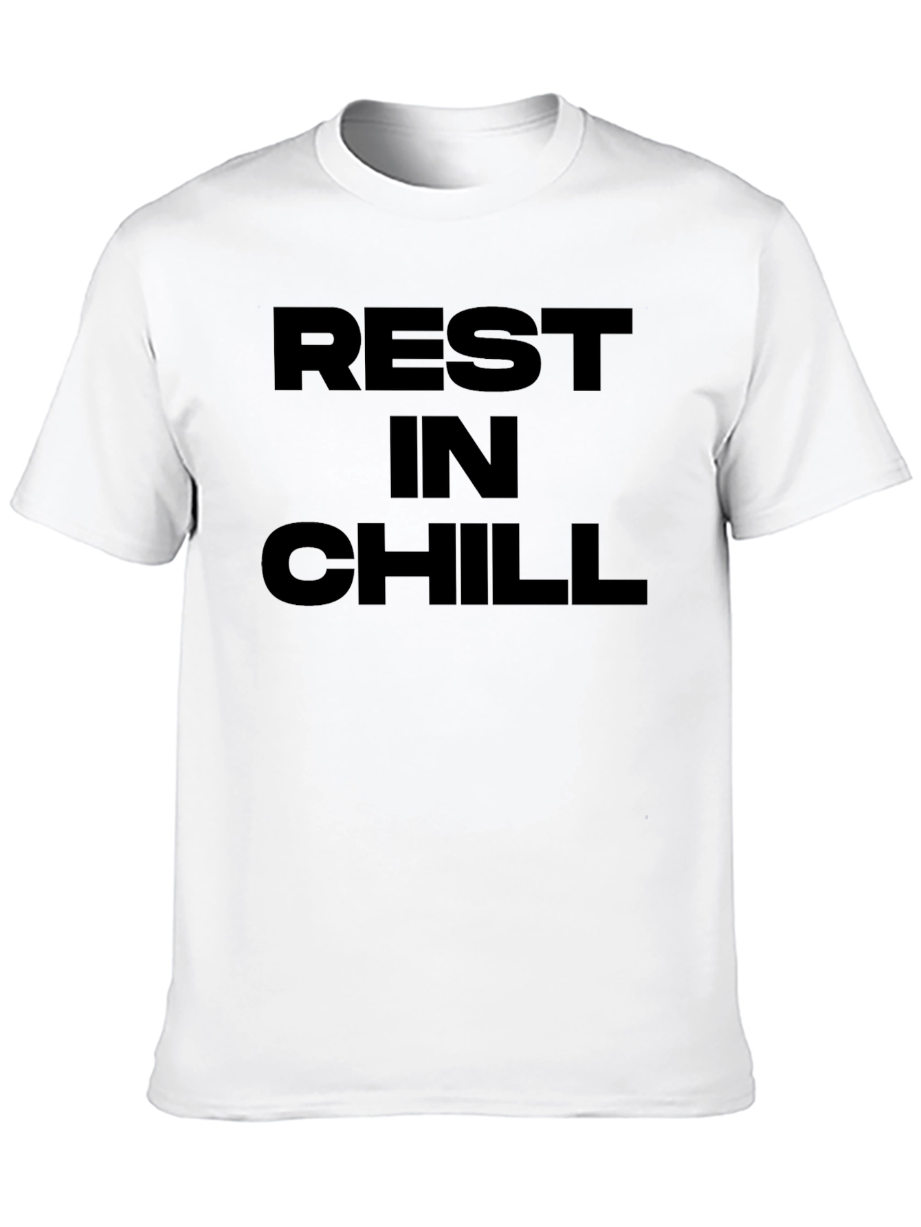 Rest In Chill Black Graphic Tee - Relaxed Style