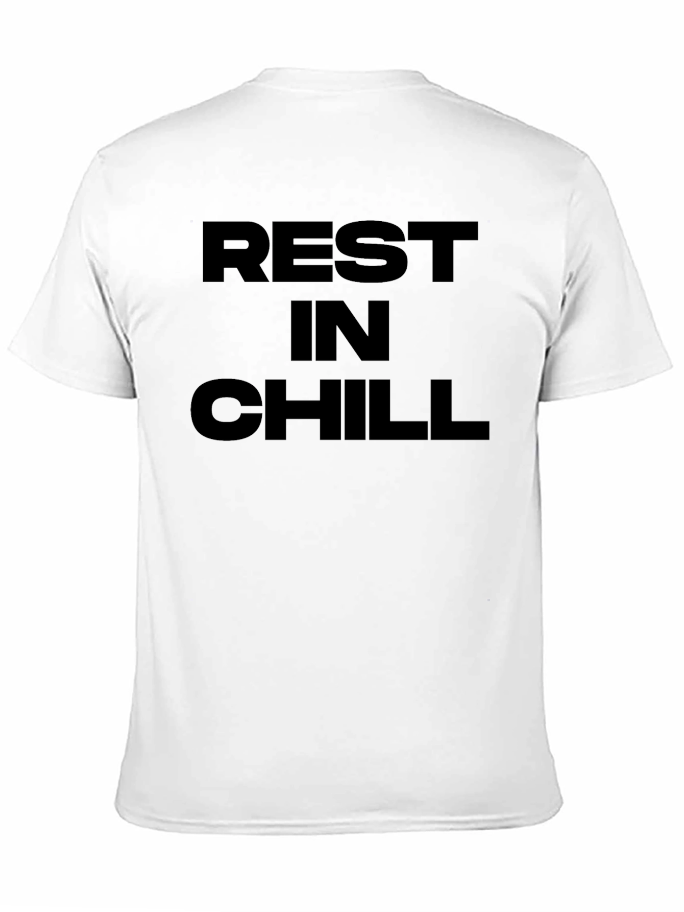 Rest In Chill Black Graphic Tee - Relaxed Style
