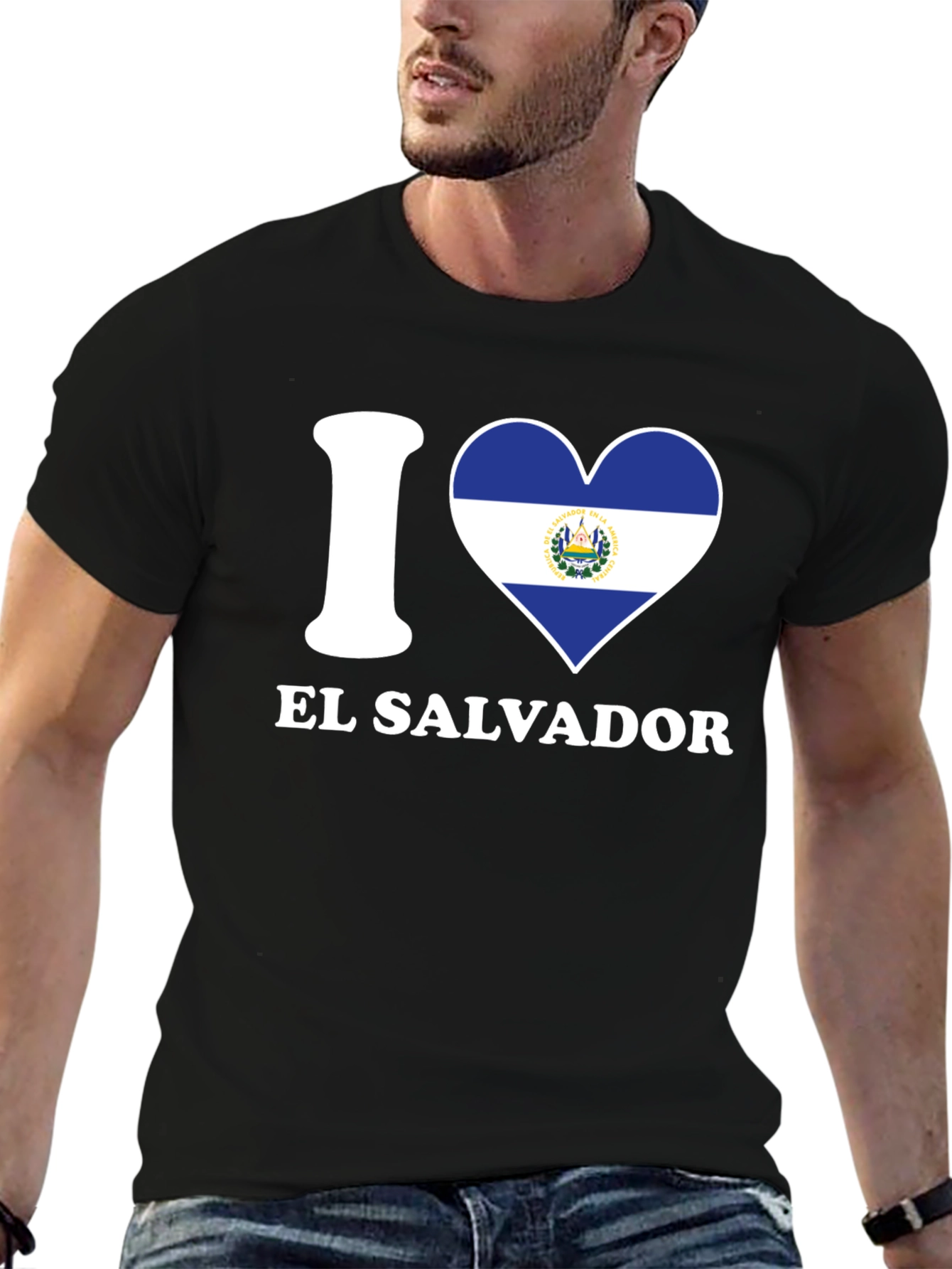 I Heart El Salvador Flag Graphic T-Shirt