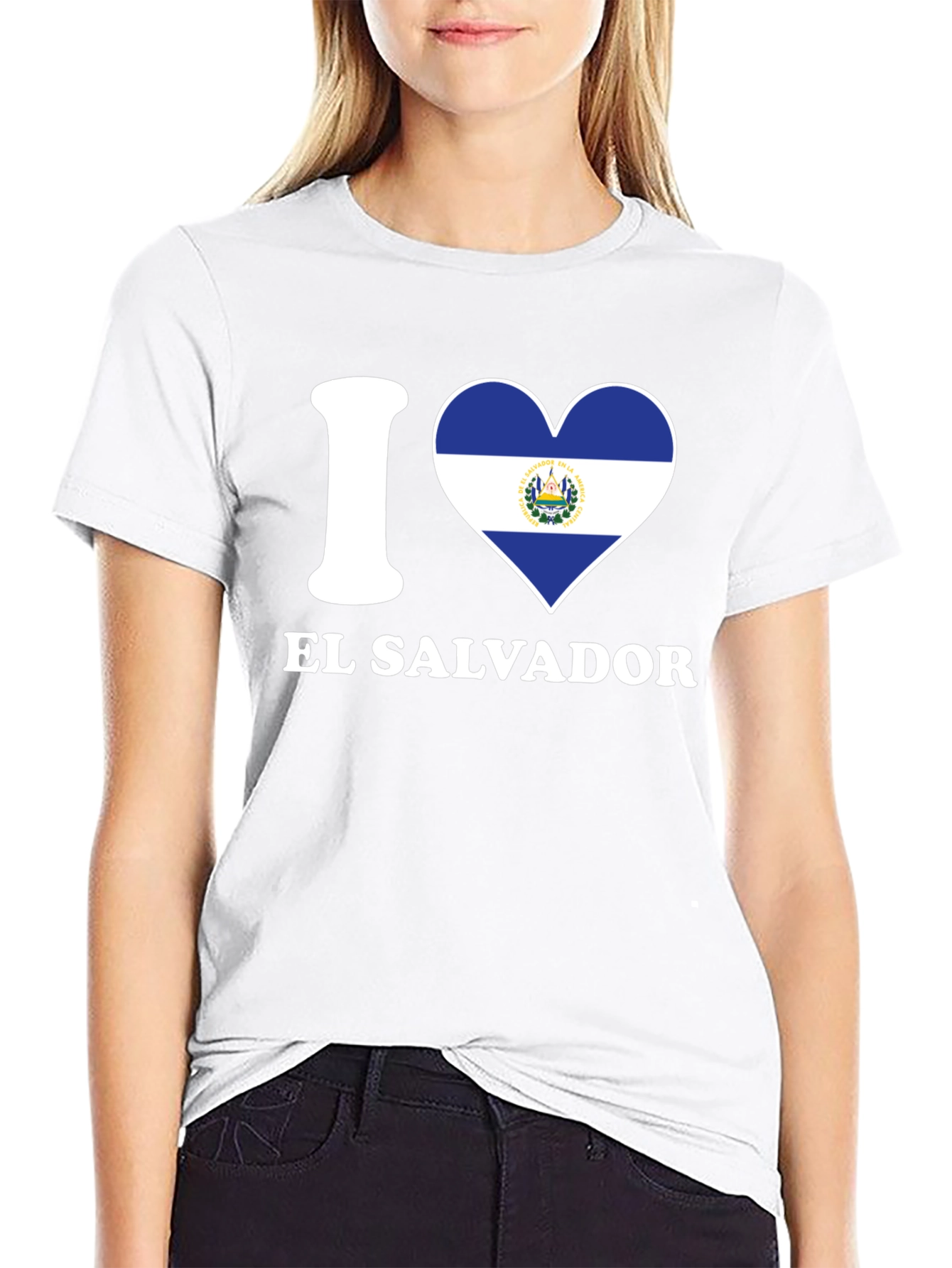 I Heart El Salvador Flag Graphic T-Shirt