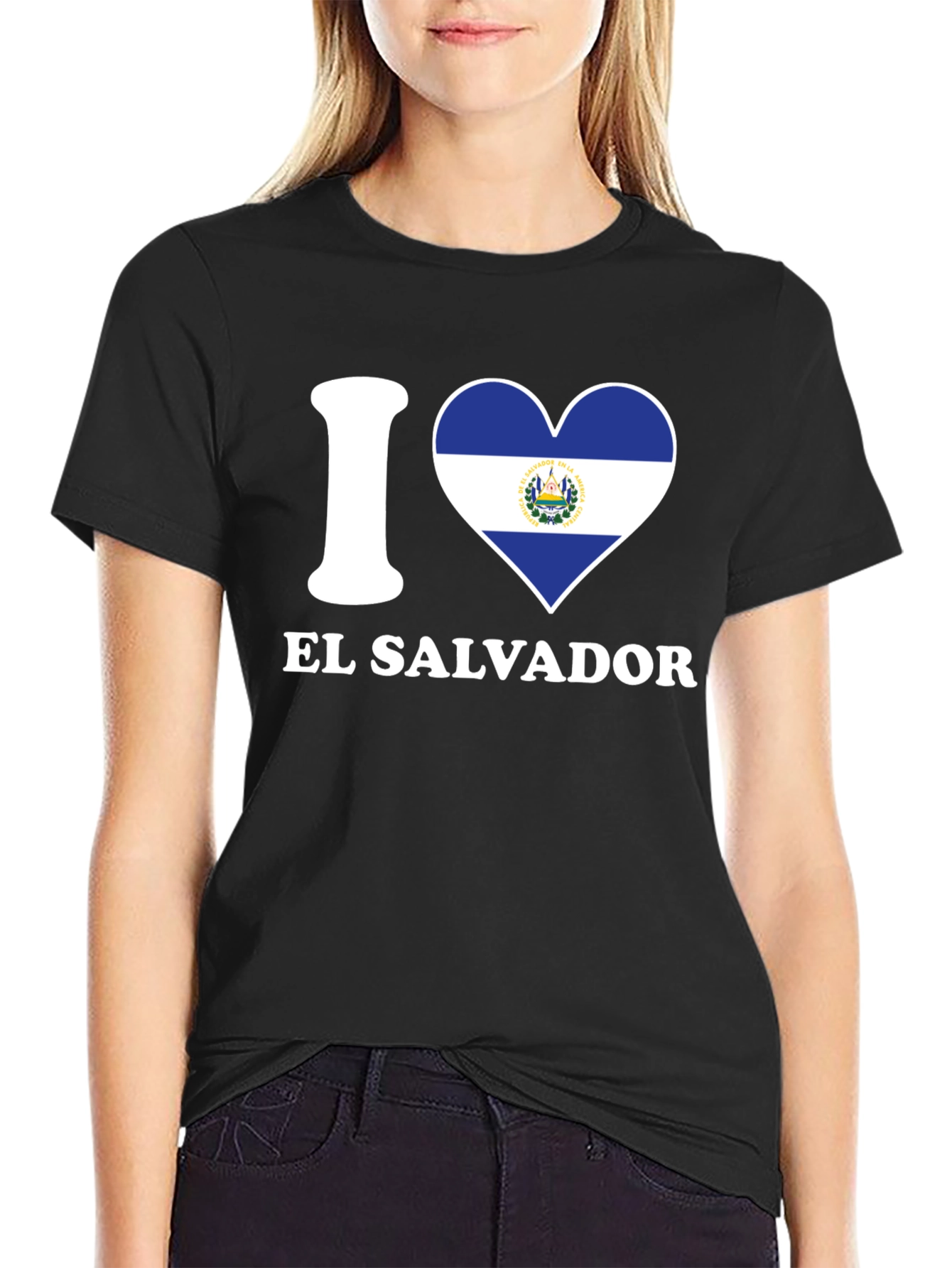 I Heart El Salvador Flag Graphic T-Shirt