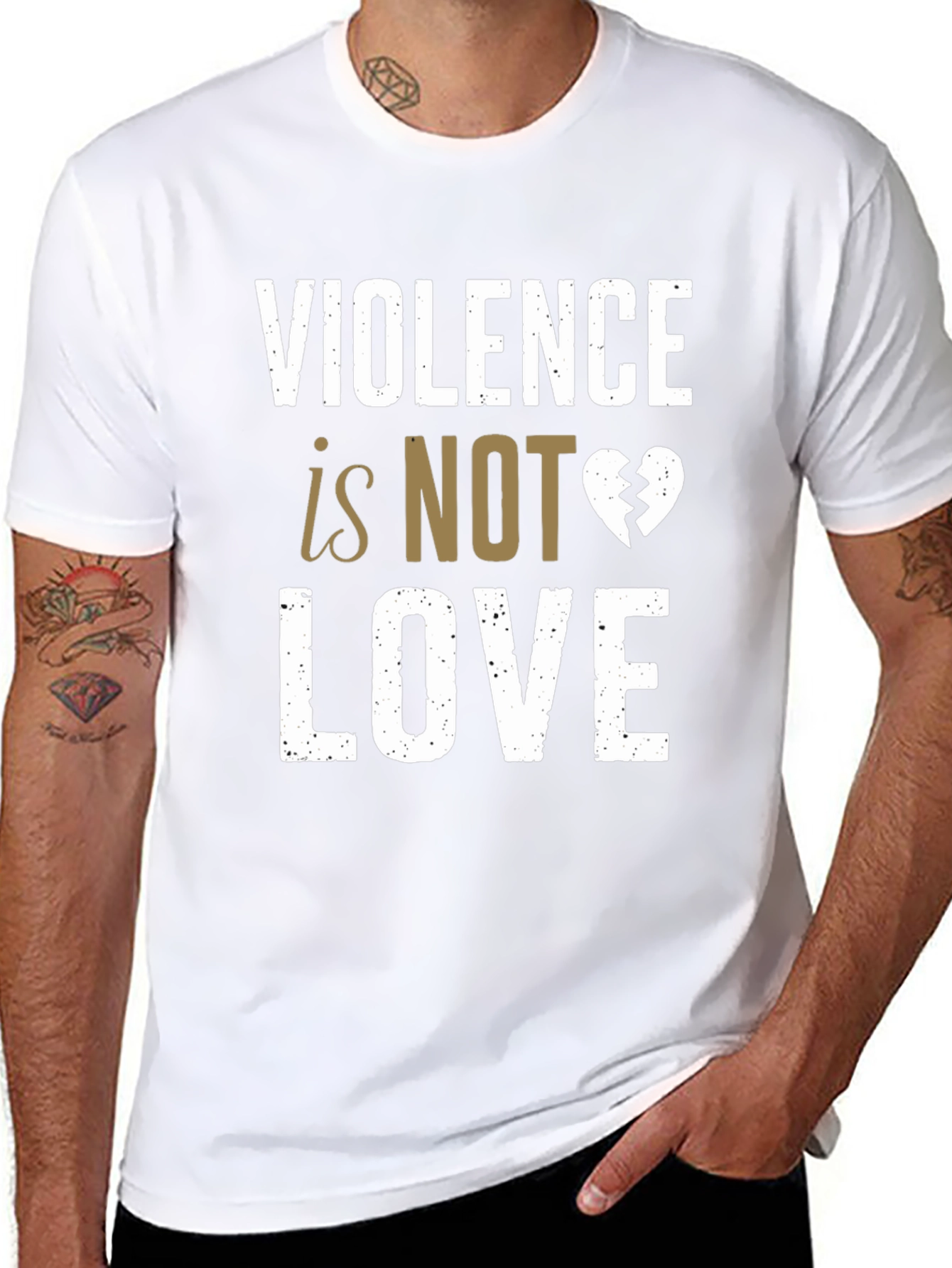 Violence Is Not Love Graphic T-Shirt