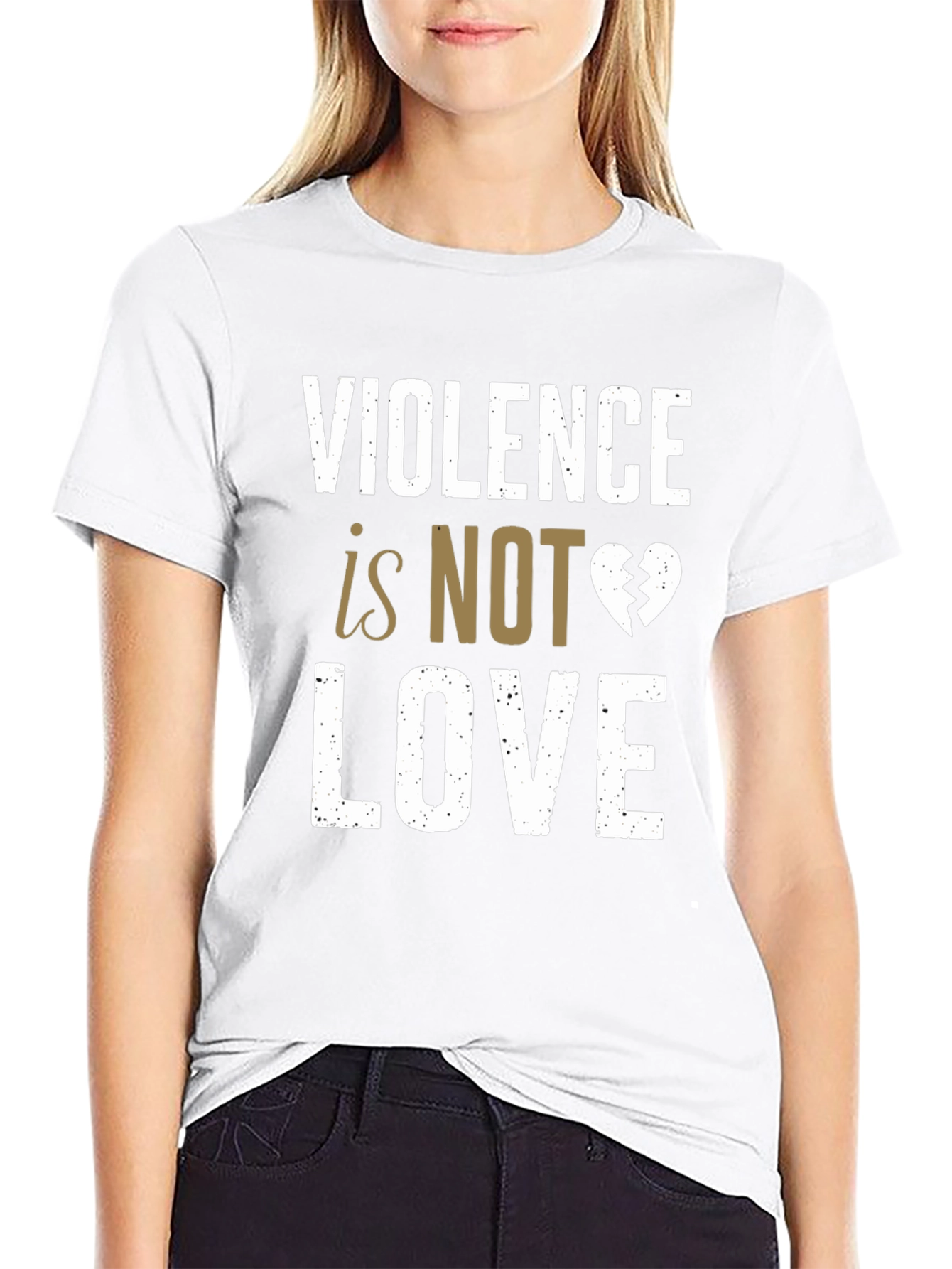Violence Is Not Love Graphic T-Shirt