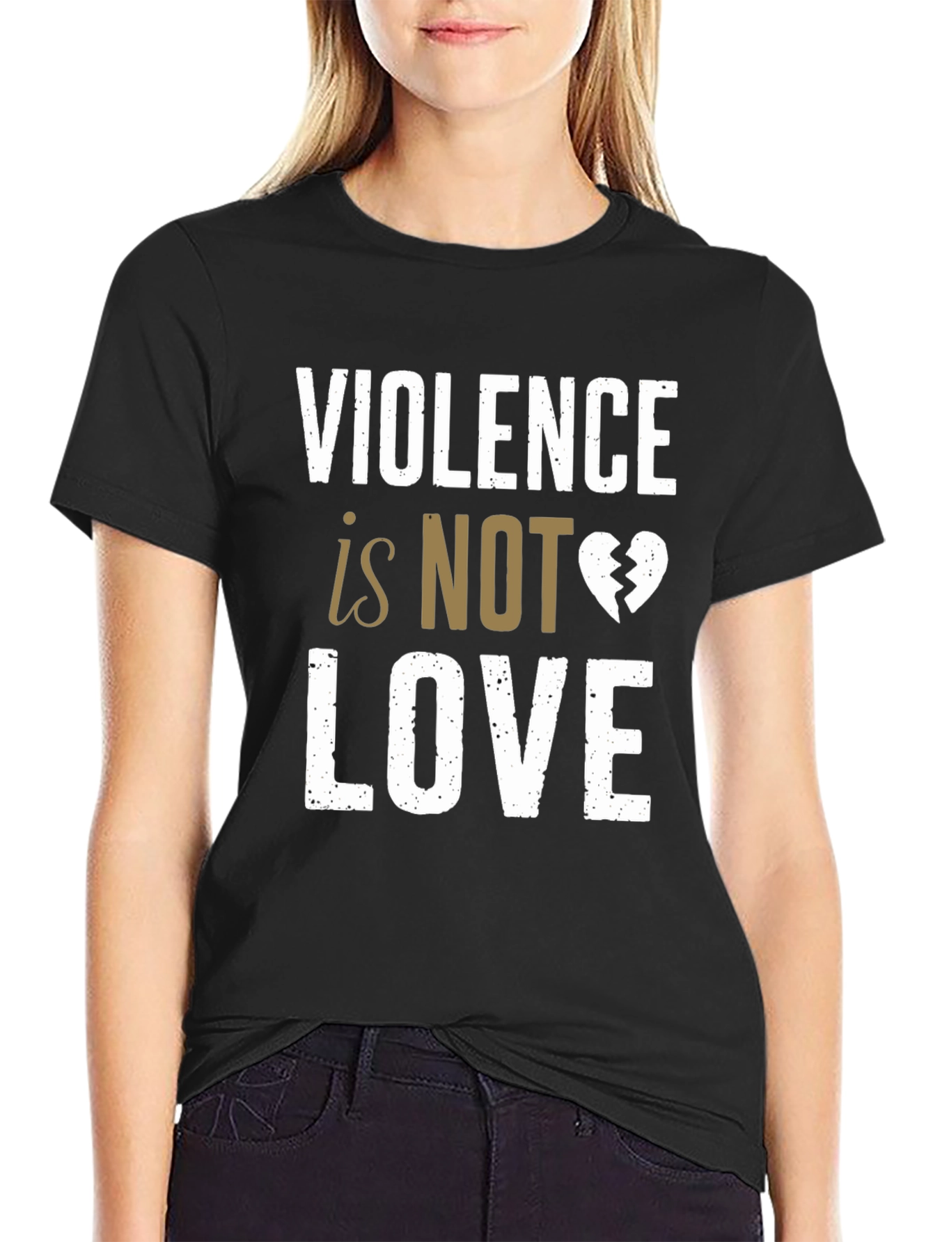 Violence Is Not Love Graphic T-Shirt