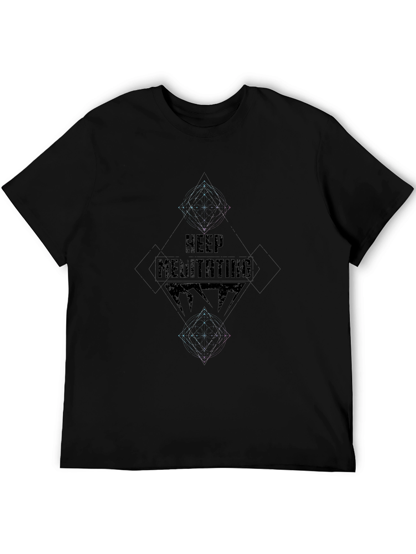 Keep Meditating Graphic T-Shirt - Black