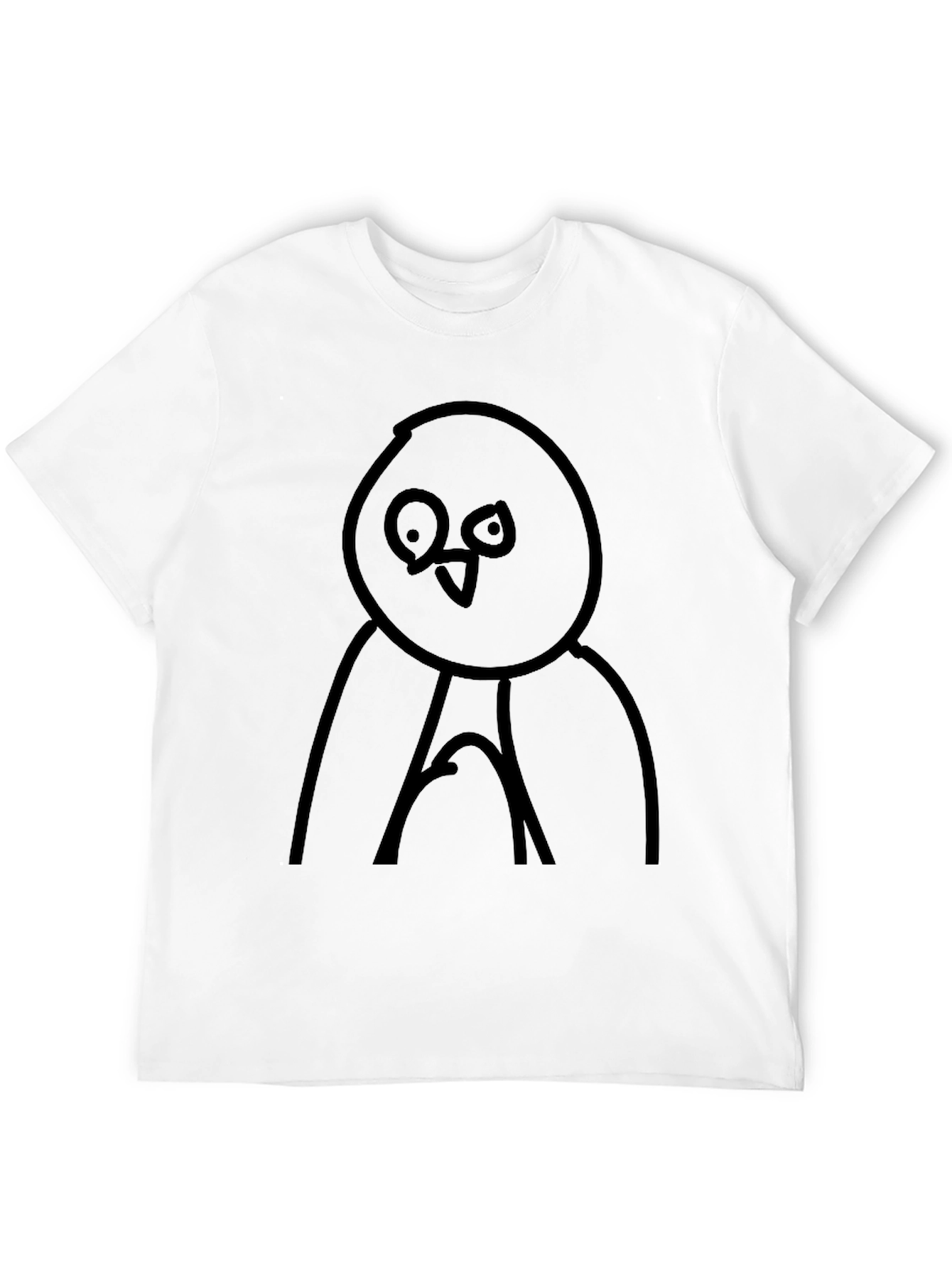Abstract Bird Graphic Tee - Mens Black Casual Shirt