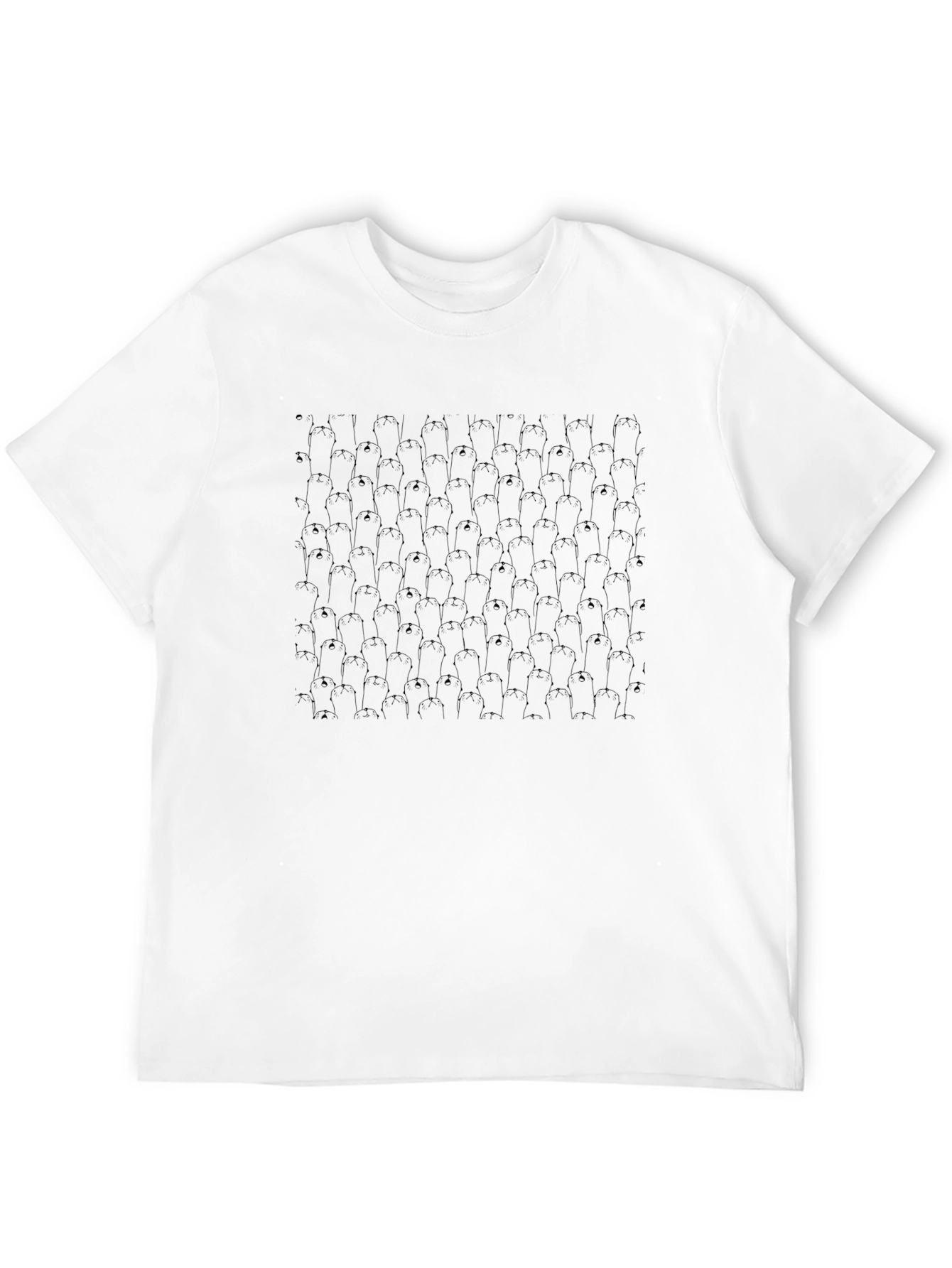 Unique Graphic Tee - Black Cat Crowd Design