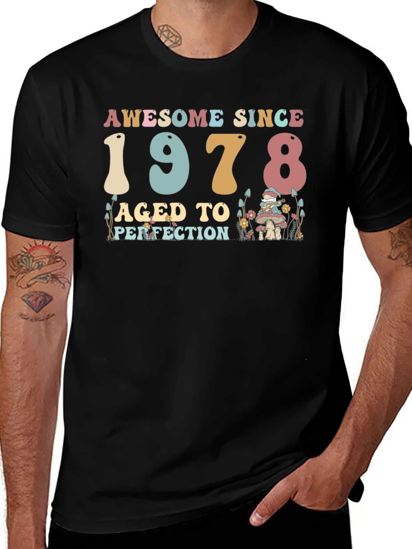 Awesome Since 1978 Black T-Shirt