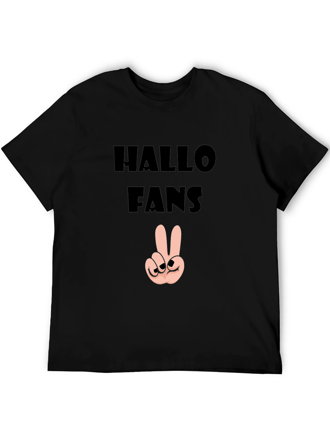 Hallo Fans Black Graphic Tee