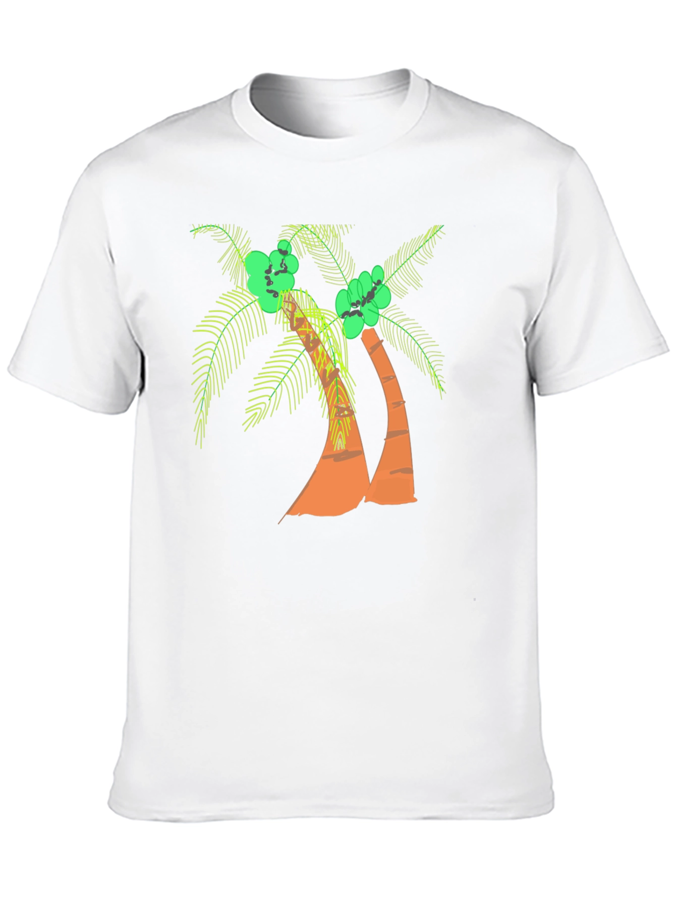 Tropical Palm Tree Black Graphic Tee
