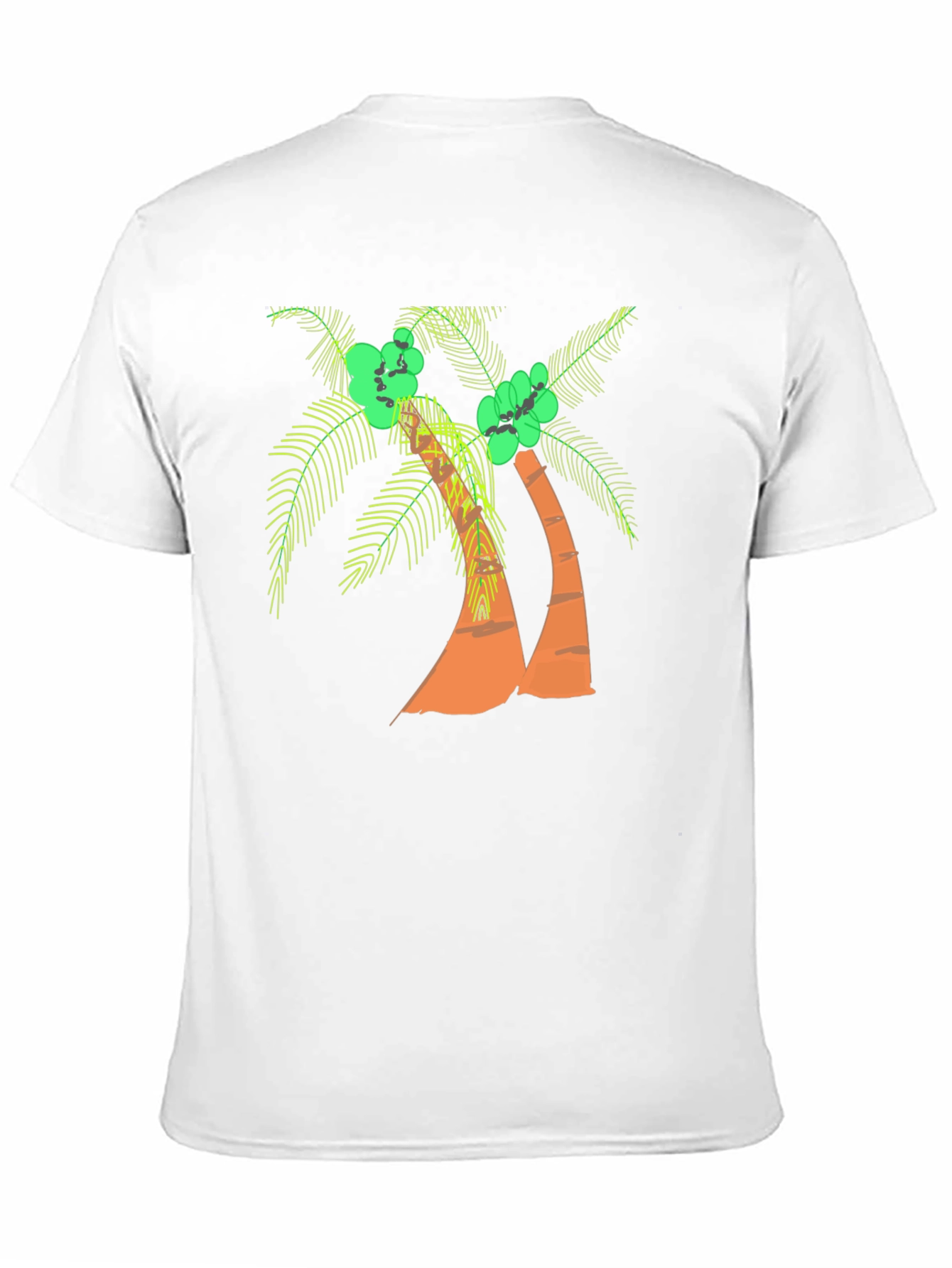 Tropical Palm Tree Black Graphic Tee