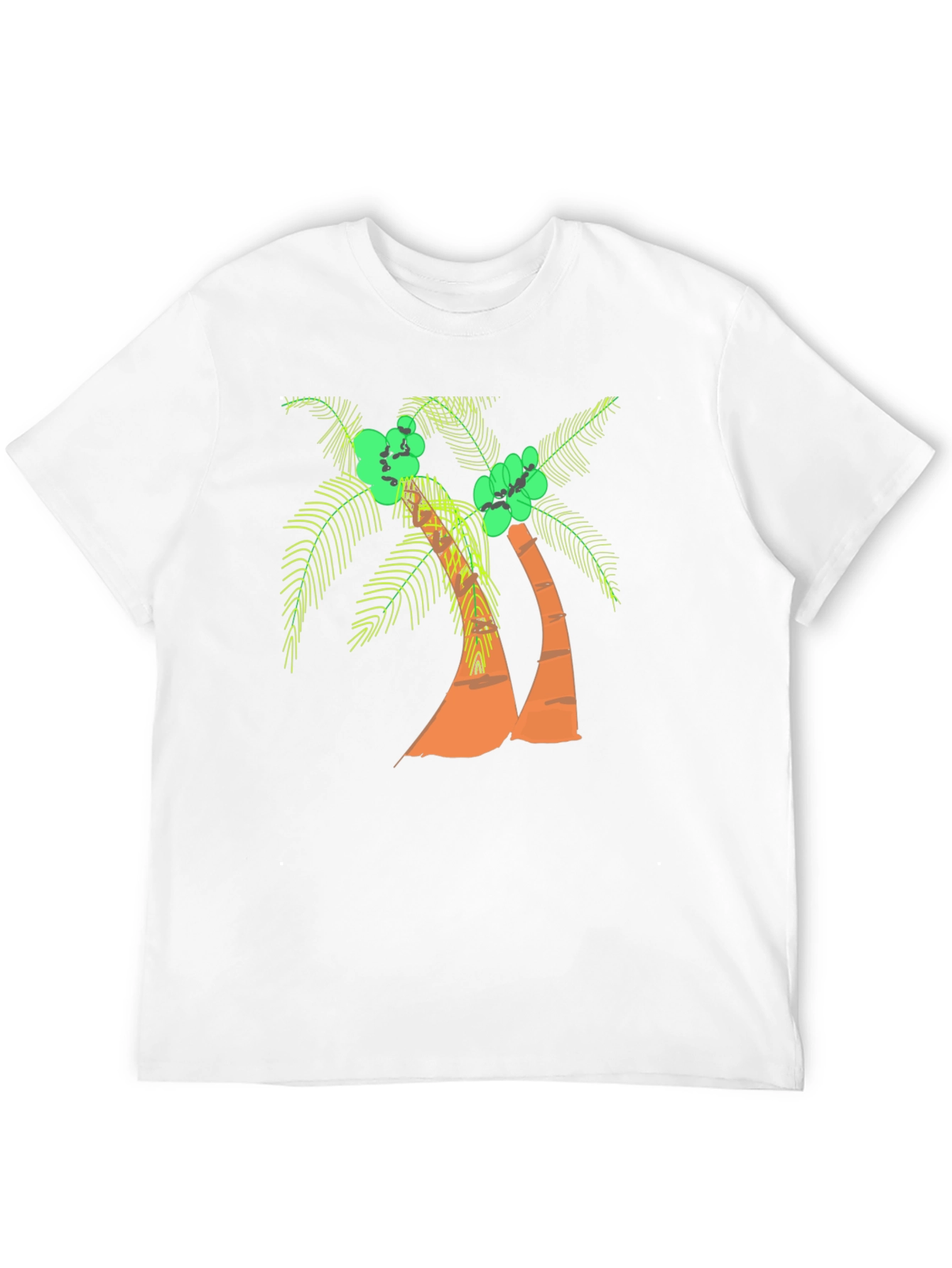 Tropical Palm Tree Black Graphic Tee