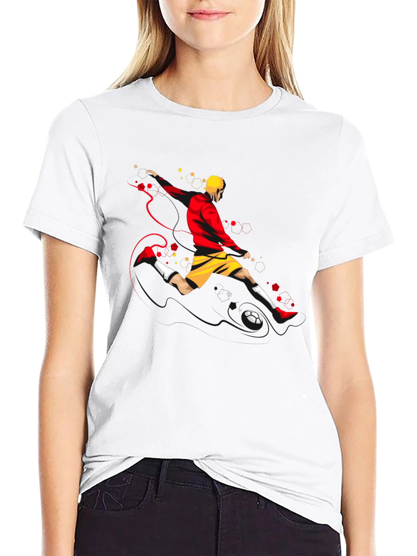 Mens Soccer Graphic Tee - Black Stylish Comfort