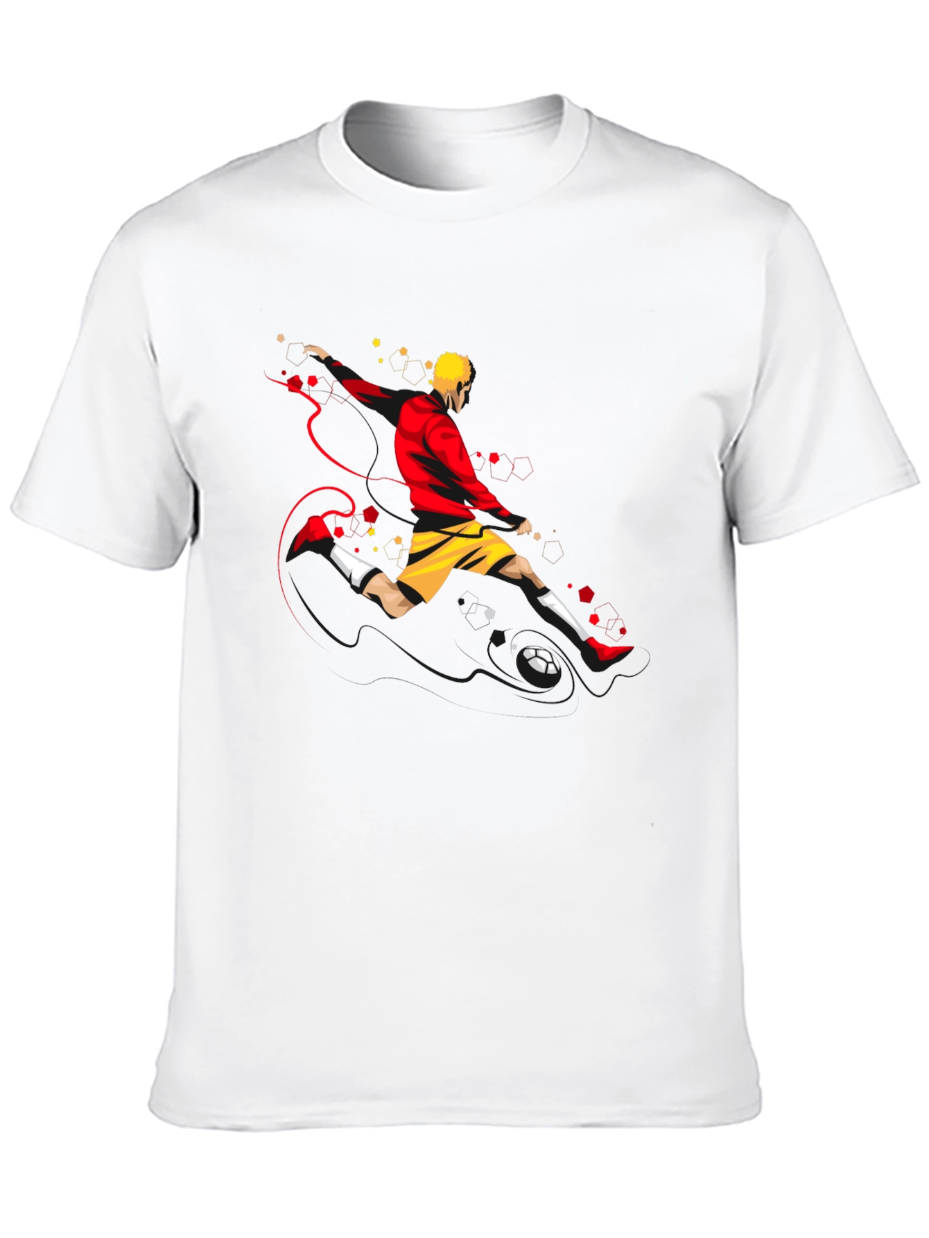 Mens Soccer Graphic Tee - Black Stylish Comfort