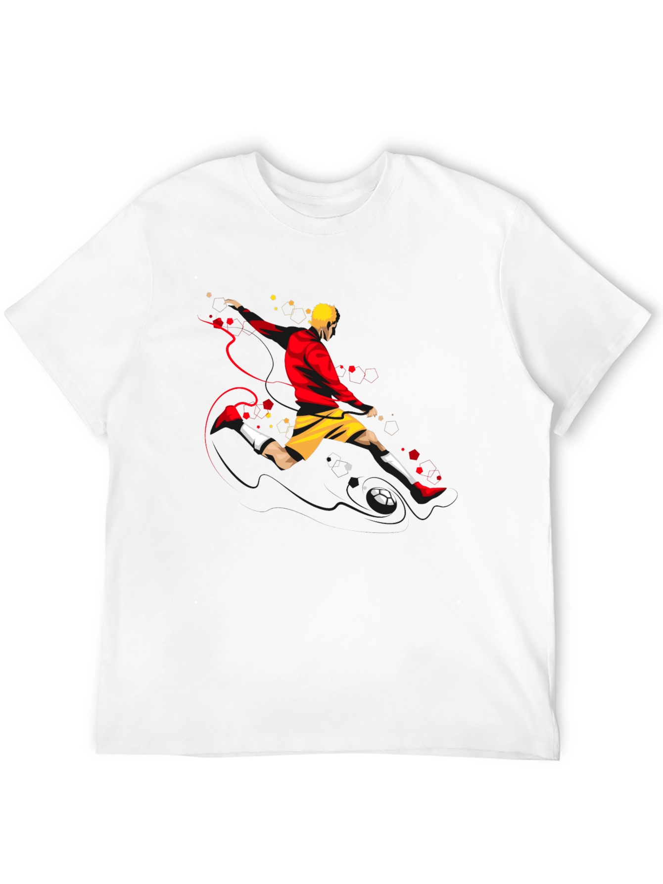 Mens Soccer Graphic Tee - Black Stylish Comfort