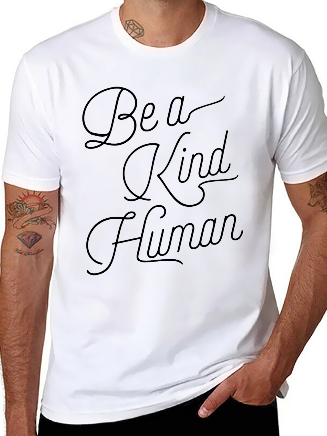 Be a Kind Human Graphic Tee - Black