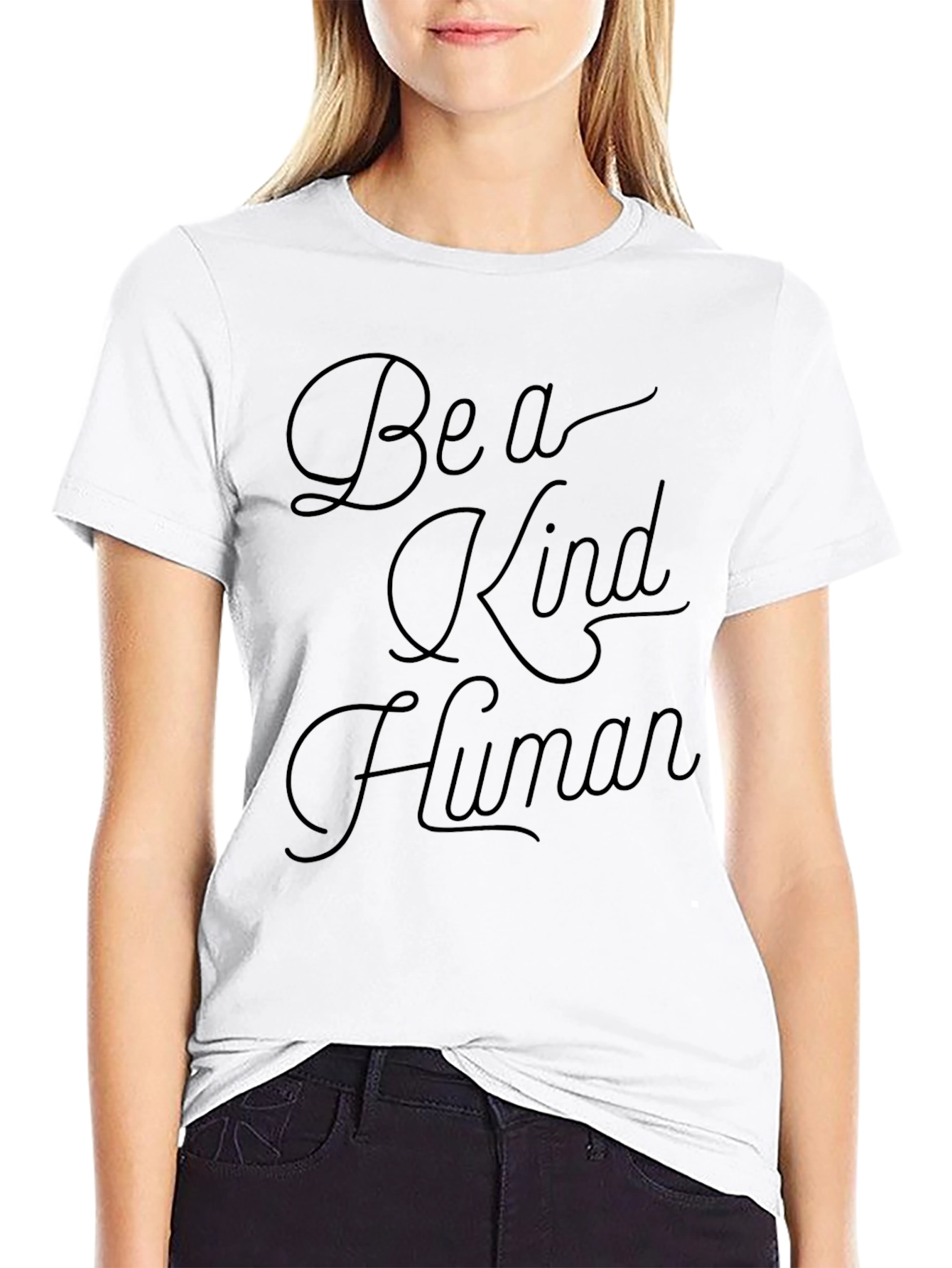 Be a Kind Human Graphic Tee - Black