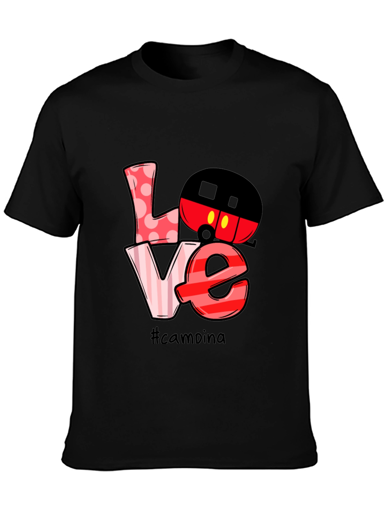 Camping Mickey Mouse Love Graphic T-Shirt