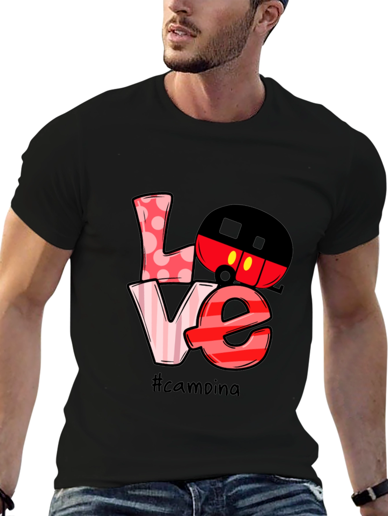Camping Mickey Mouse Love Graphic T-Shirt