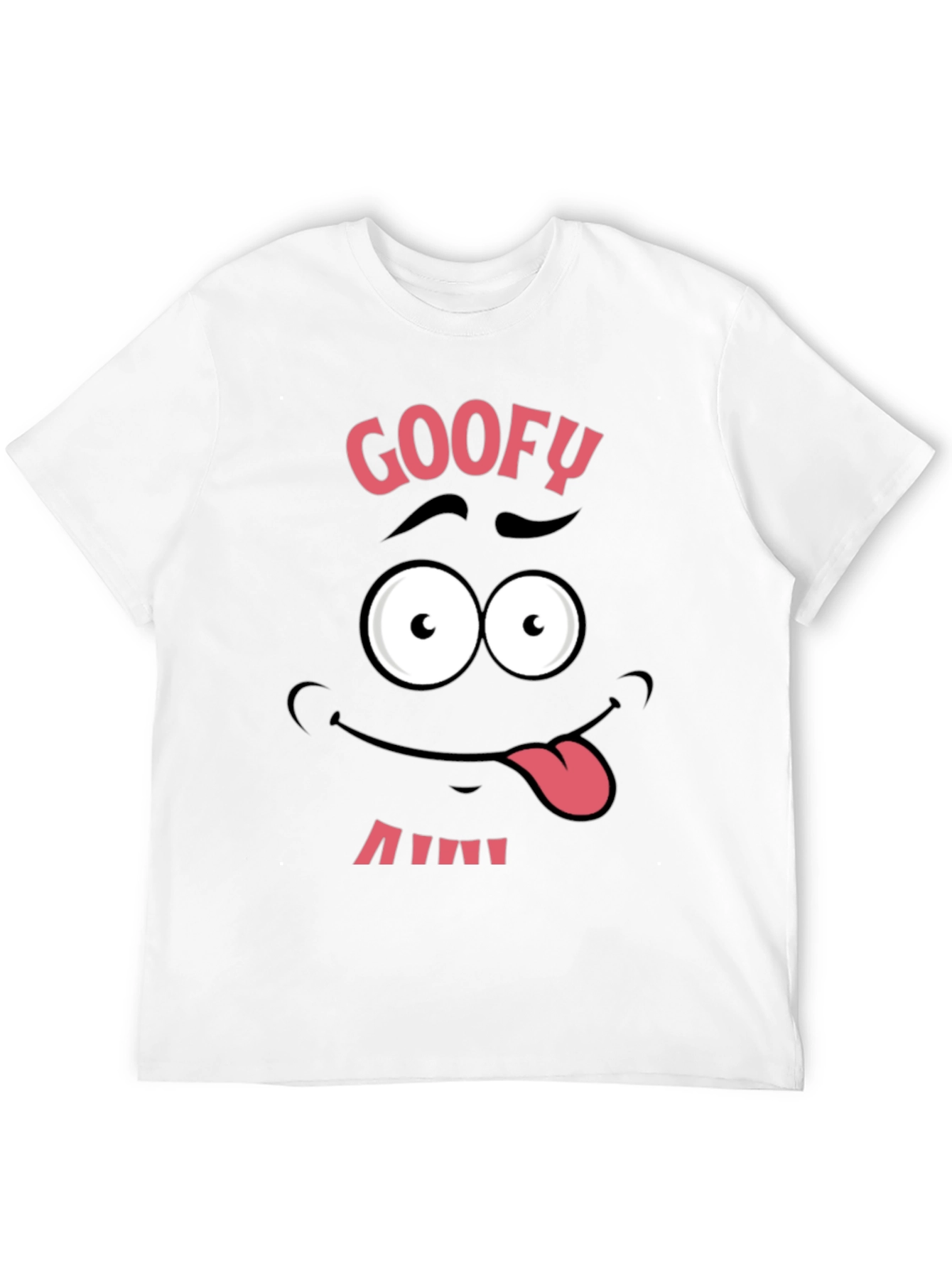 Funny Goofy Face Graphic Tee - Black