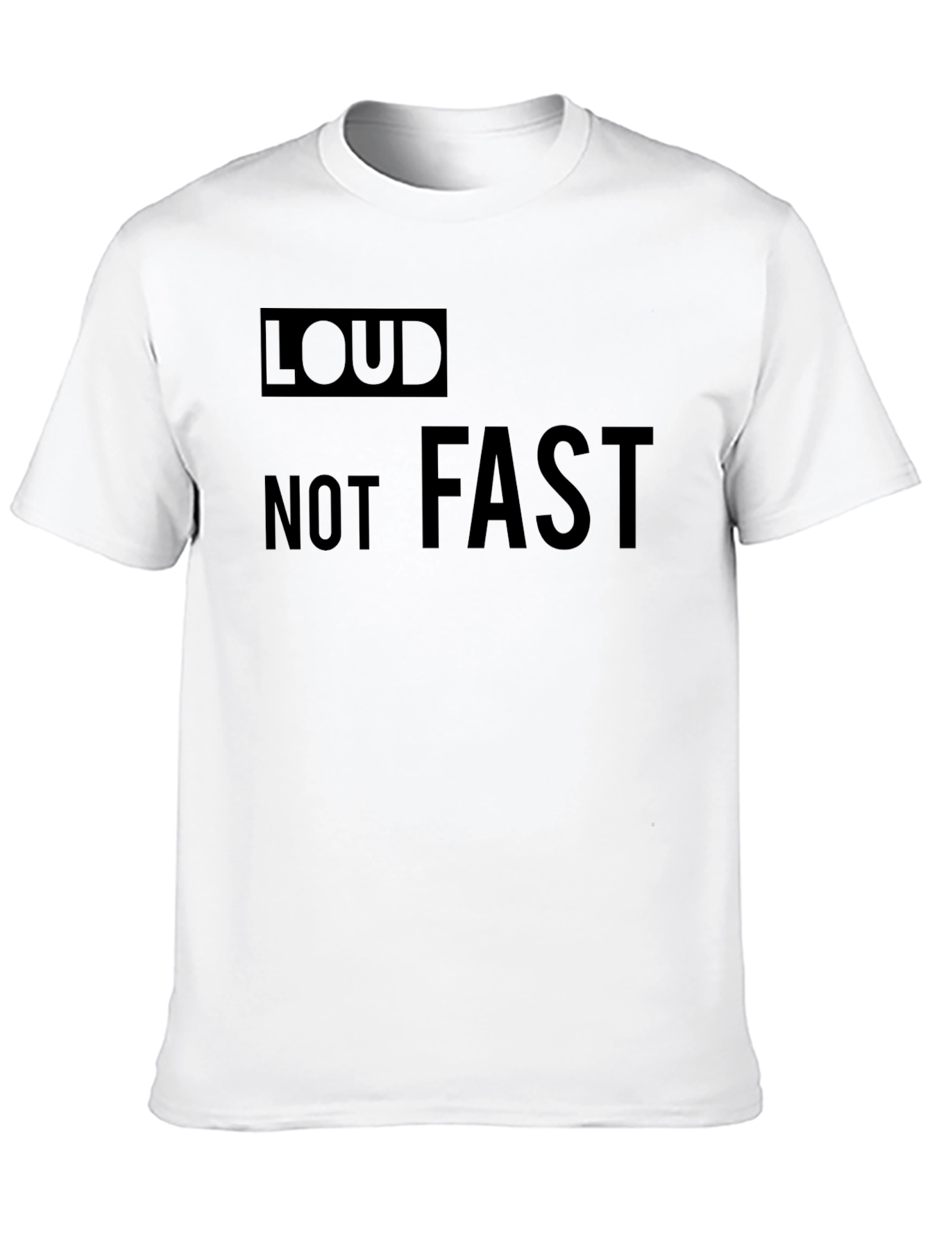 Loud Not Fast Graphic Tee - Black Cotton