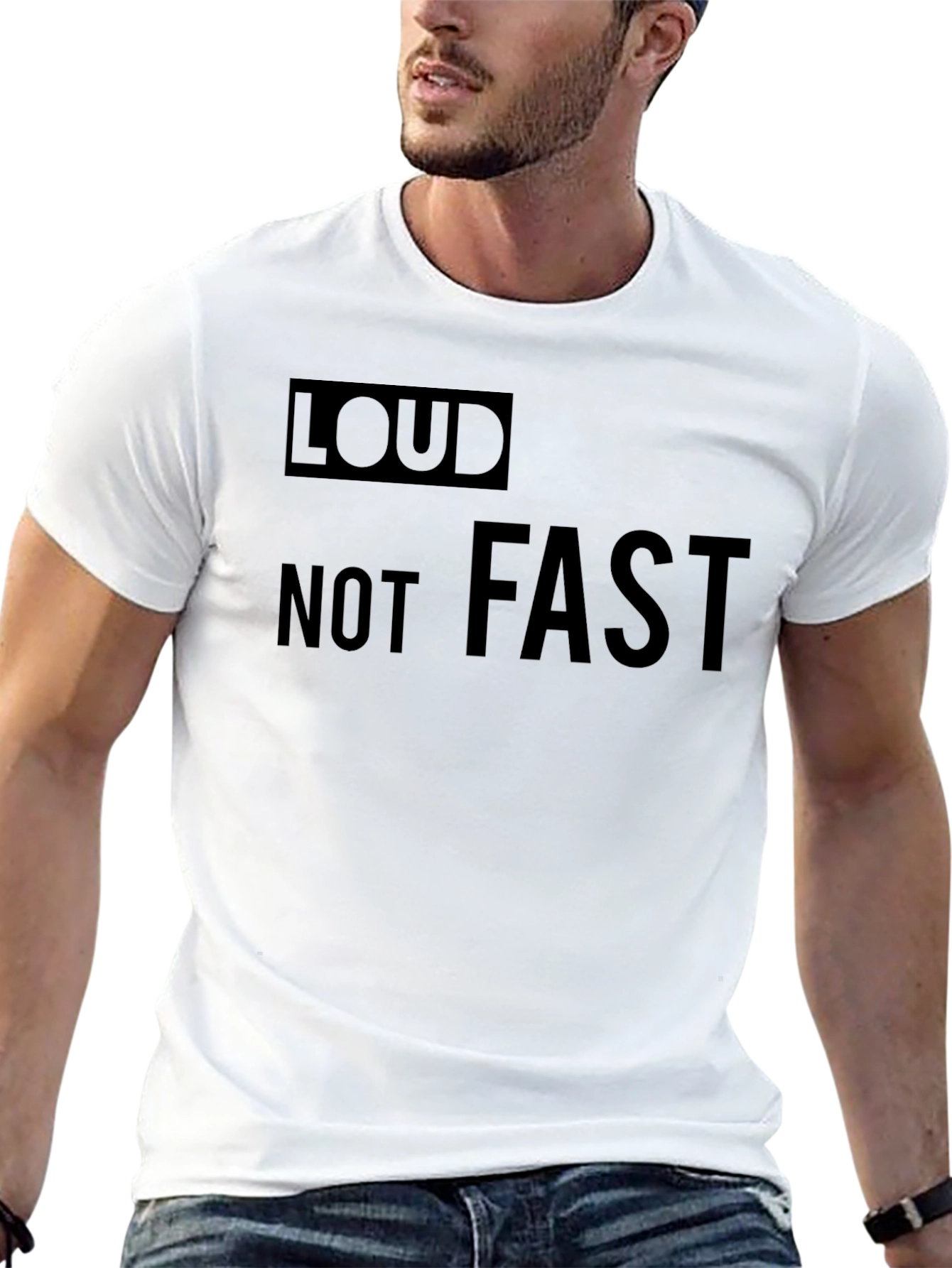 Loud Not Fast Graphic Tee - Black Cotton